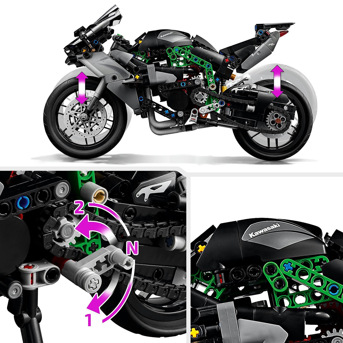 Juguete de construcción Moto Kawasaki Ninja H2R LEGO Technic - 42170 7