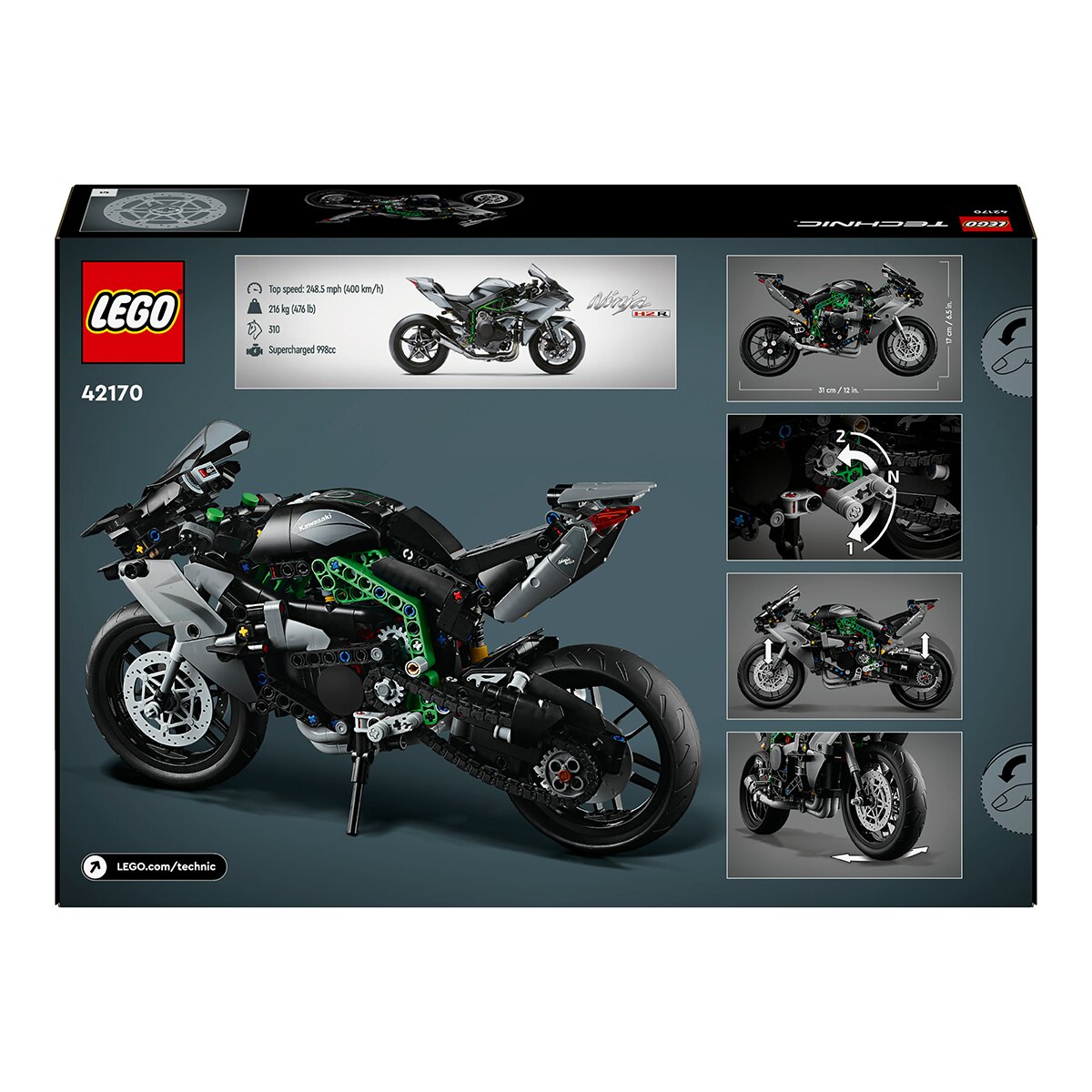 Juguete de construcción Moto Kawasaki Ninja H2R LEGO Technic - 42170 10
