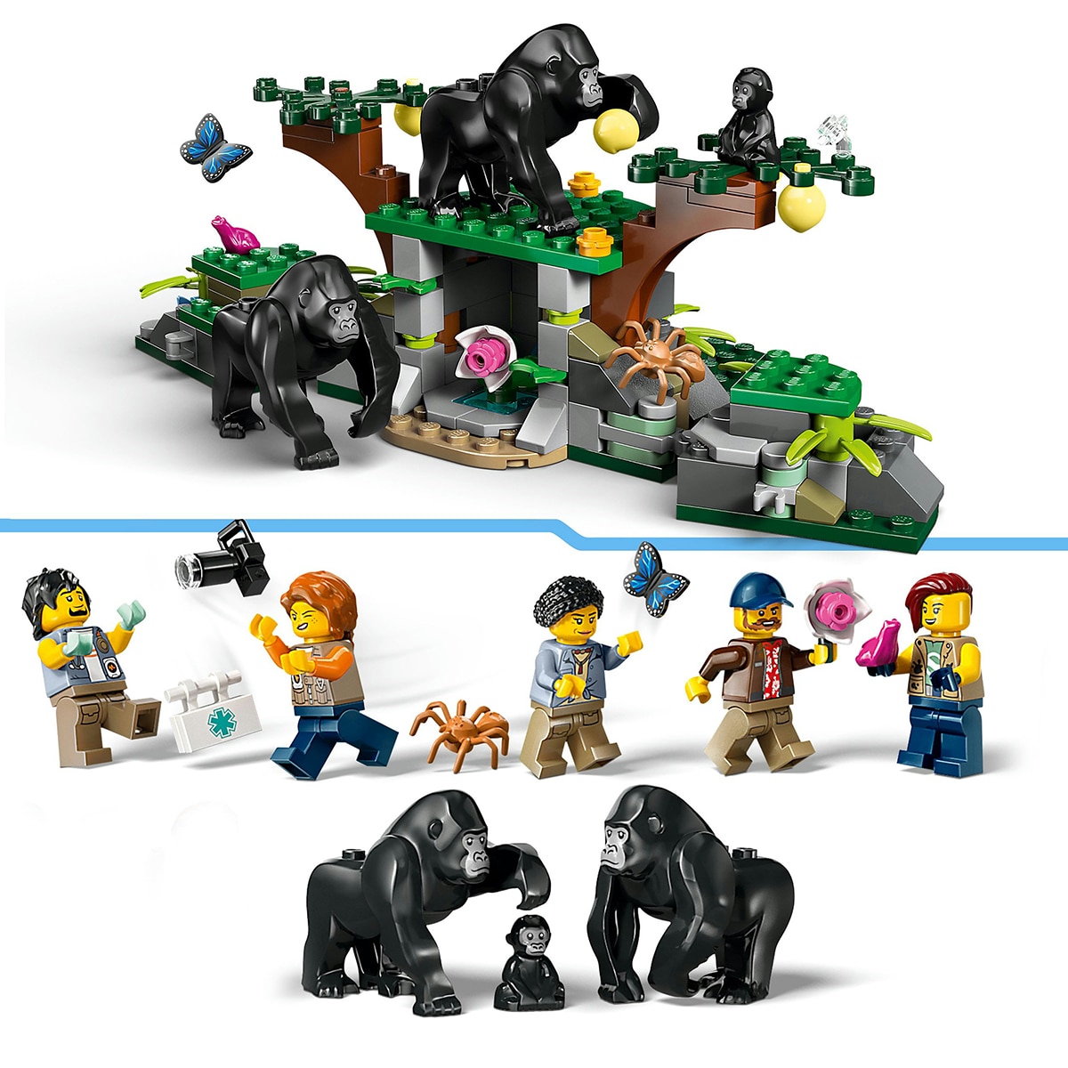 Juguete de construcción Exploradores de la Jungla: Helicóptero en Campamento Base LEGO City - 60437 6