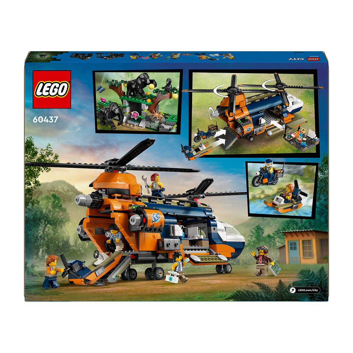 Juguete de construcción Exploradores de la Jungla: Helicóptero en Campamento Base LEGO City - 60437 9