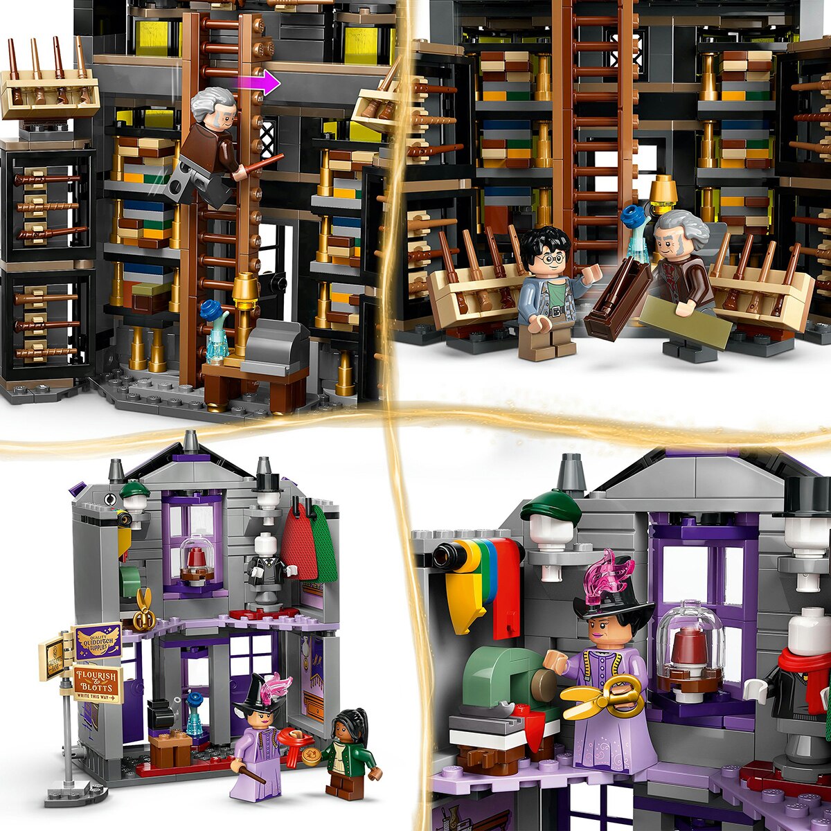 Juguete de construcción Ollivanders y Túnicas de Madame Malkin LEGO Harry Potter - 76439 5