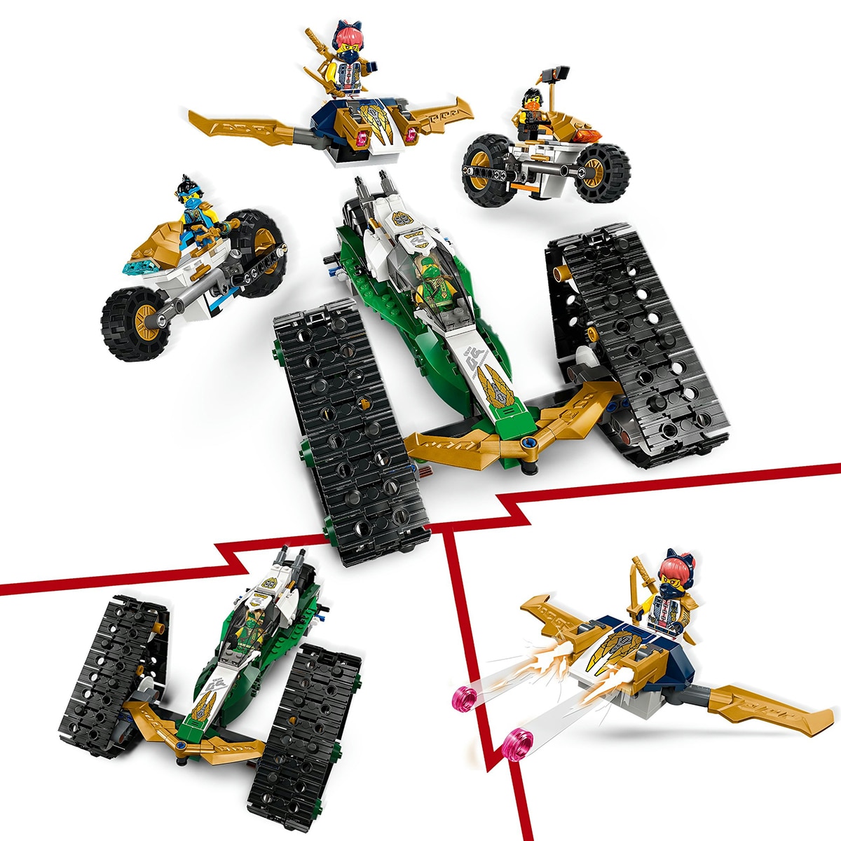 Juguete de construcción Vehículo Combinado del Equipo Ninja LEGO Ninjago - 71820 6