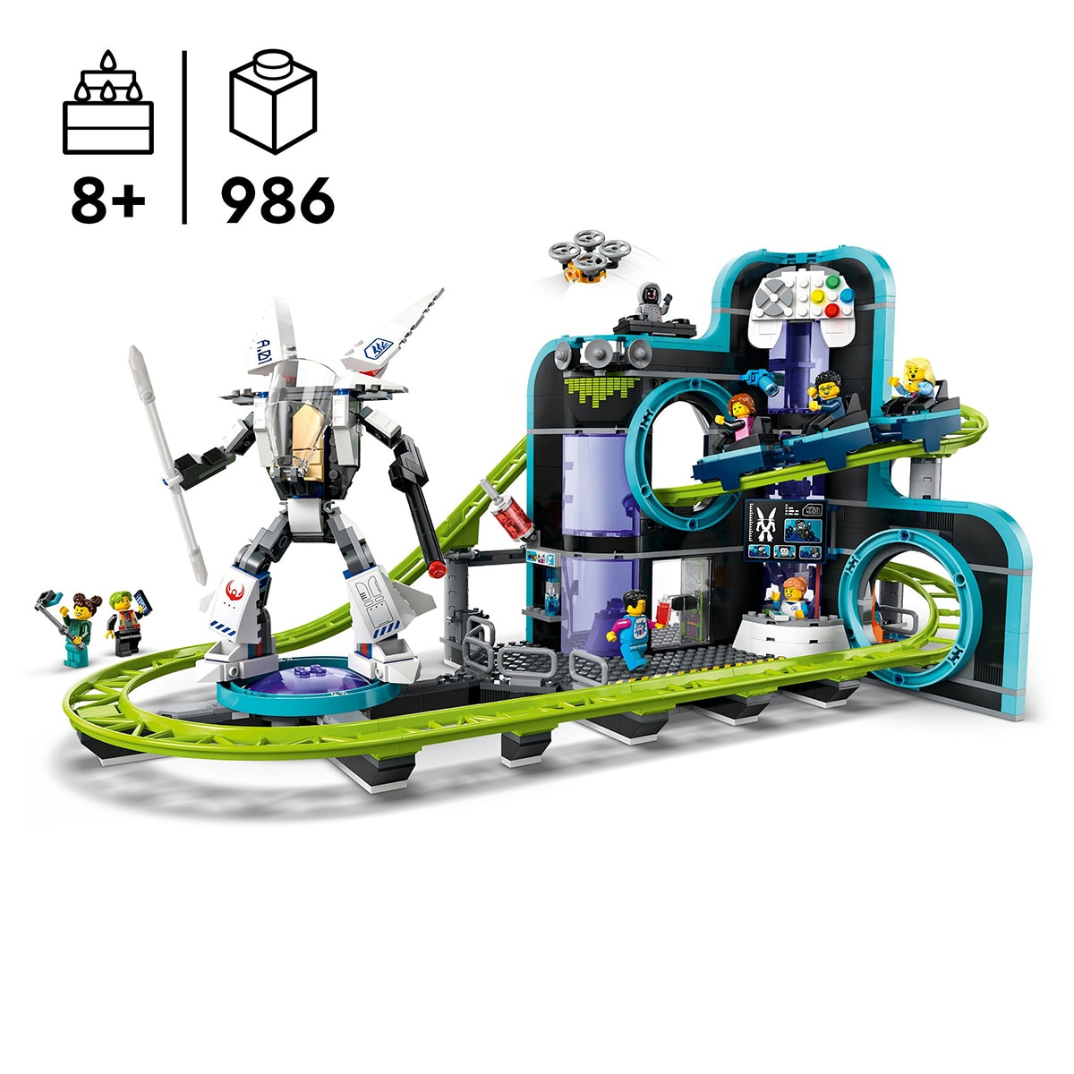 Juguete de construcción Montaña Rusa de Robot World LEGO My City - 60421 5