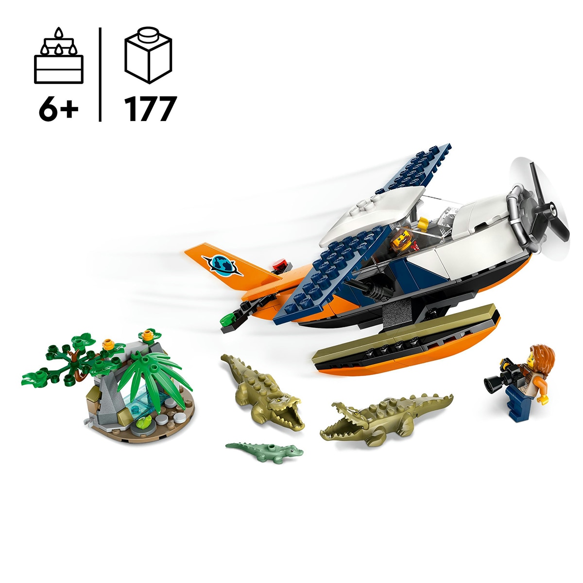 Juguete de construcción Exploradores de la Jungla: Hidroavión LEGO City - 60425 4
