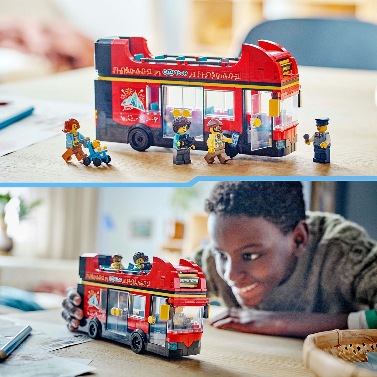 Juguete de construcción Autobús Turístico Rojo de Dos Plantas LEGO City - 60407 4