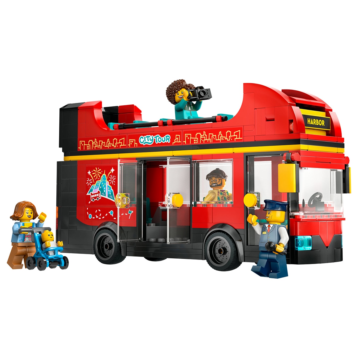 Juguete de construcción Autobús Turístico Rojo de Dos Plantas LEGO City - 60407 8