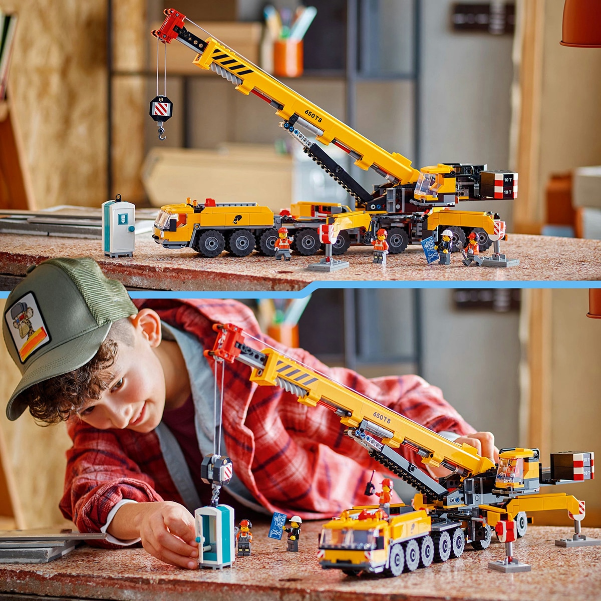 Grua de Obra Móvel Amarela Lego City 3