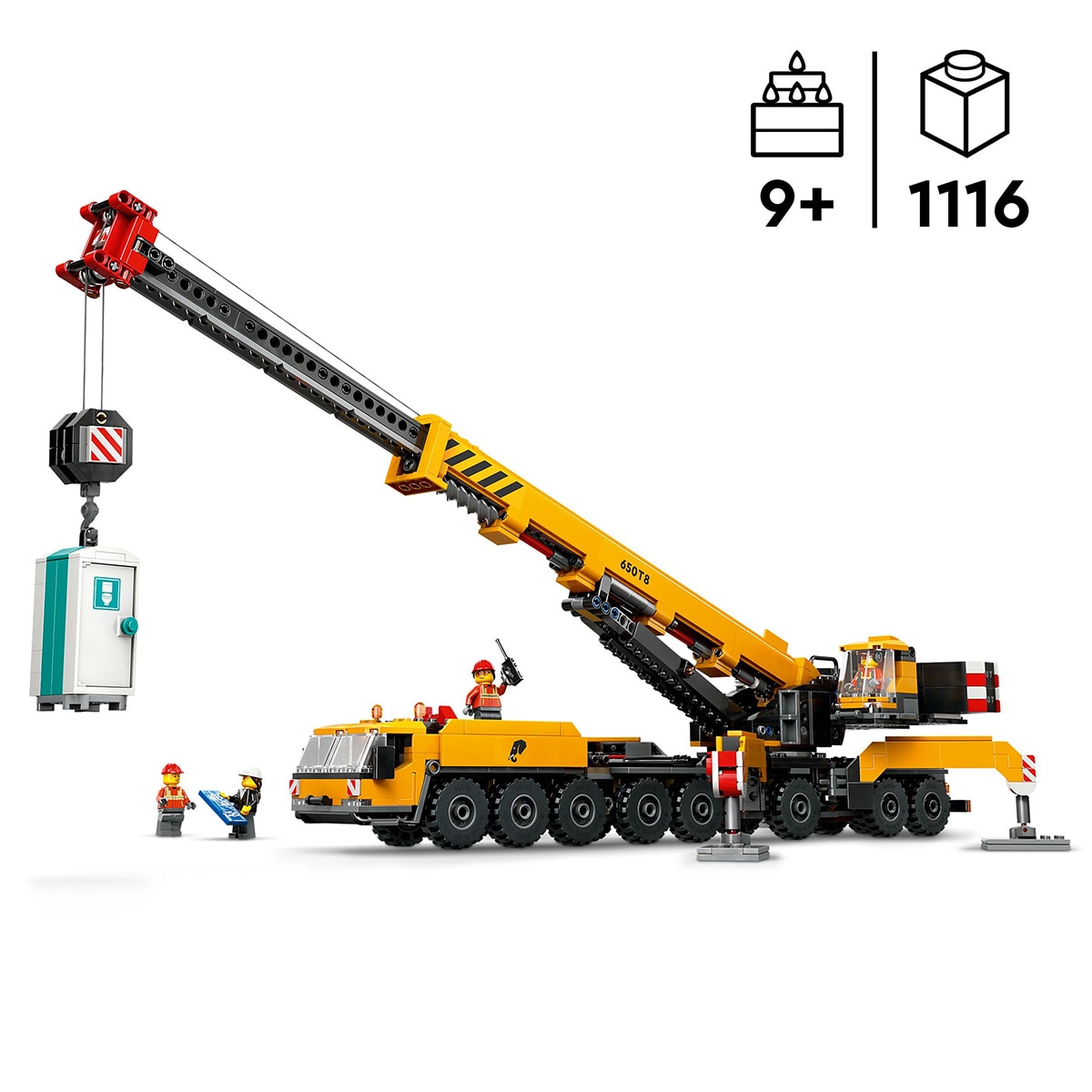 Grua de Obra Móvel Amarela Lego City 4