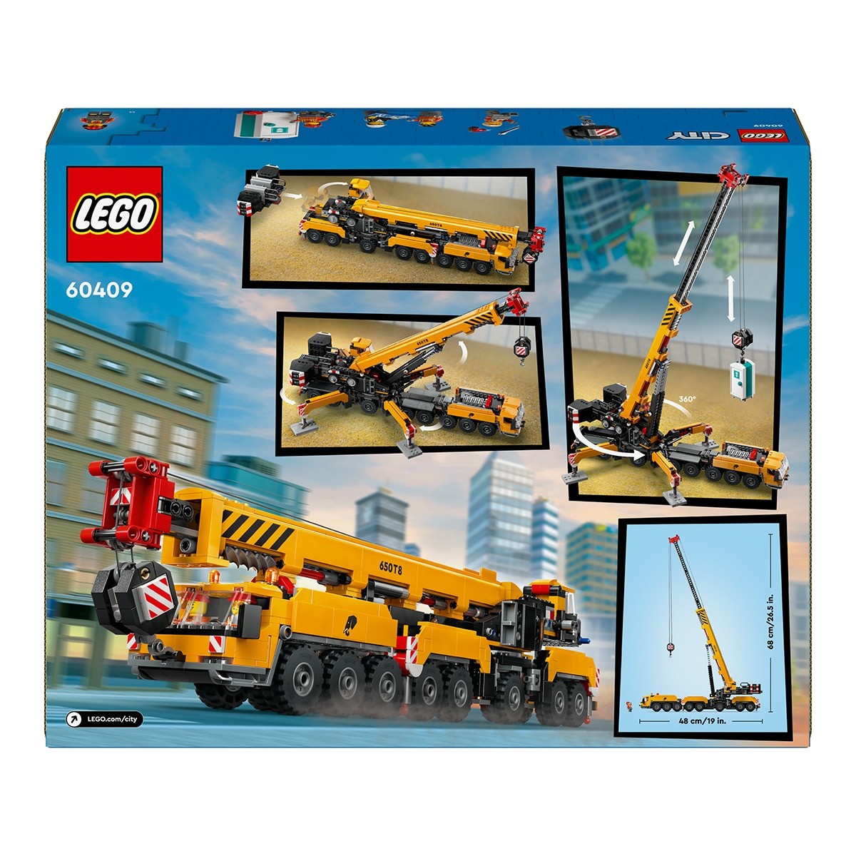 Grua de Obra Móvel Amarela Lego City 8