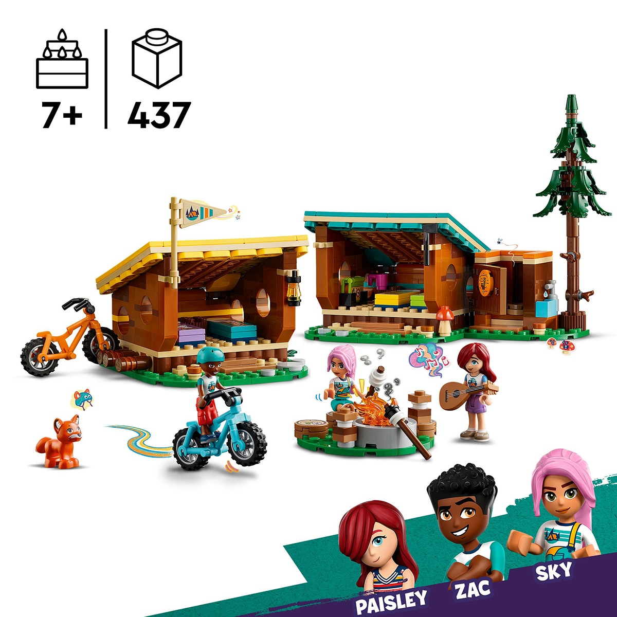 Juguete de construcción Campamento de Aventura: Cabañas Confortables LEGO Friends - 42624 5