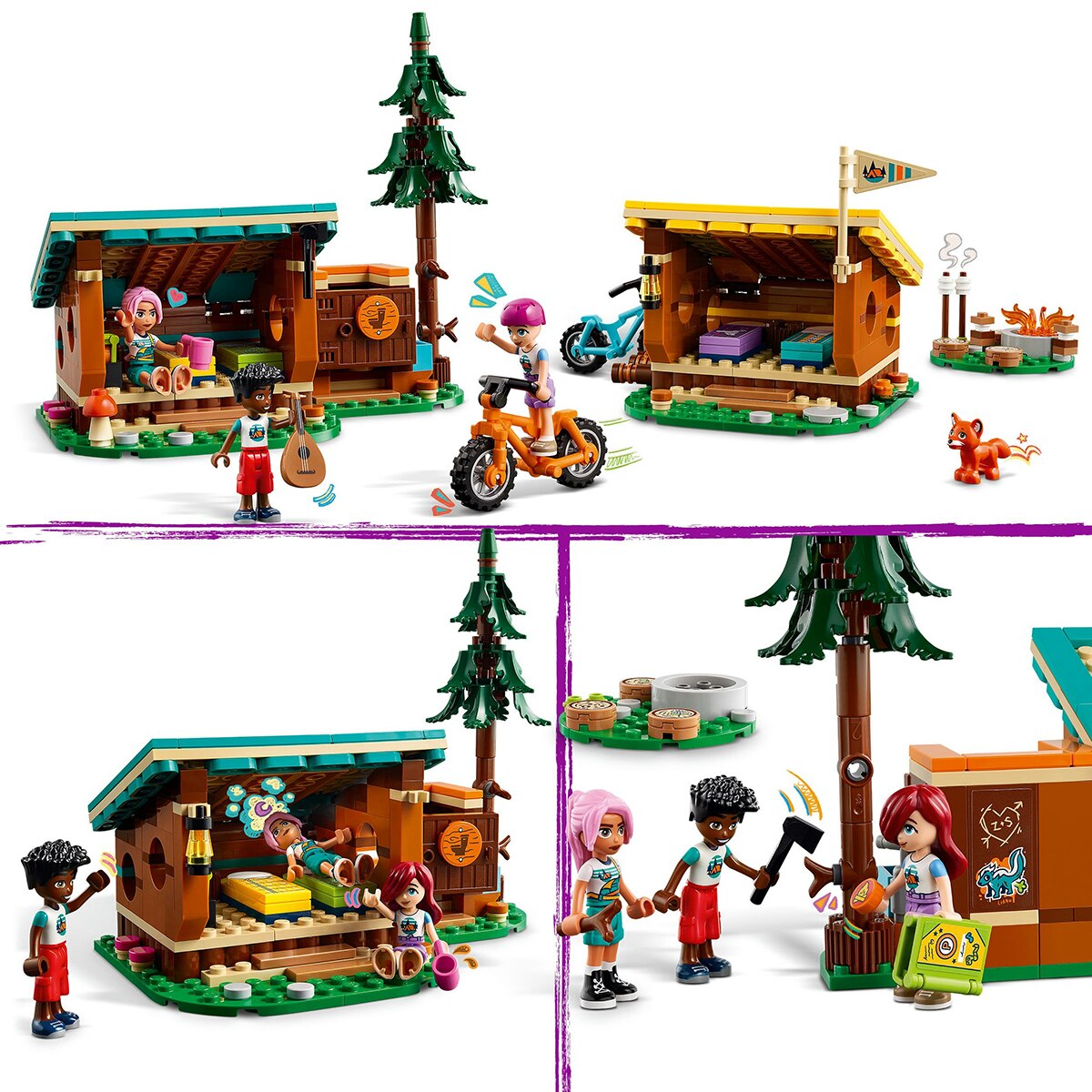 Juguete de construcción Campamento de Aventura: Cabañas Confortables LEGO Friends - 42624 6