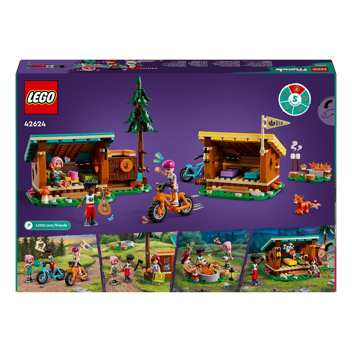 Juguete de construcción Campamento de Aventura: Cabañas Confortables LEGO Friends - 42624 10