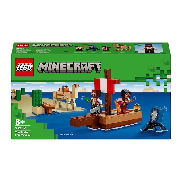 Juguete de construcción El Viaje en el Barco Pirata LEGO Minecraft