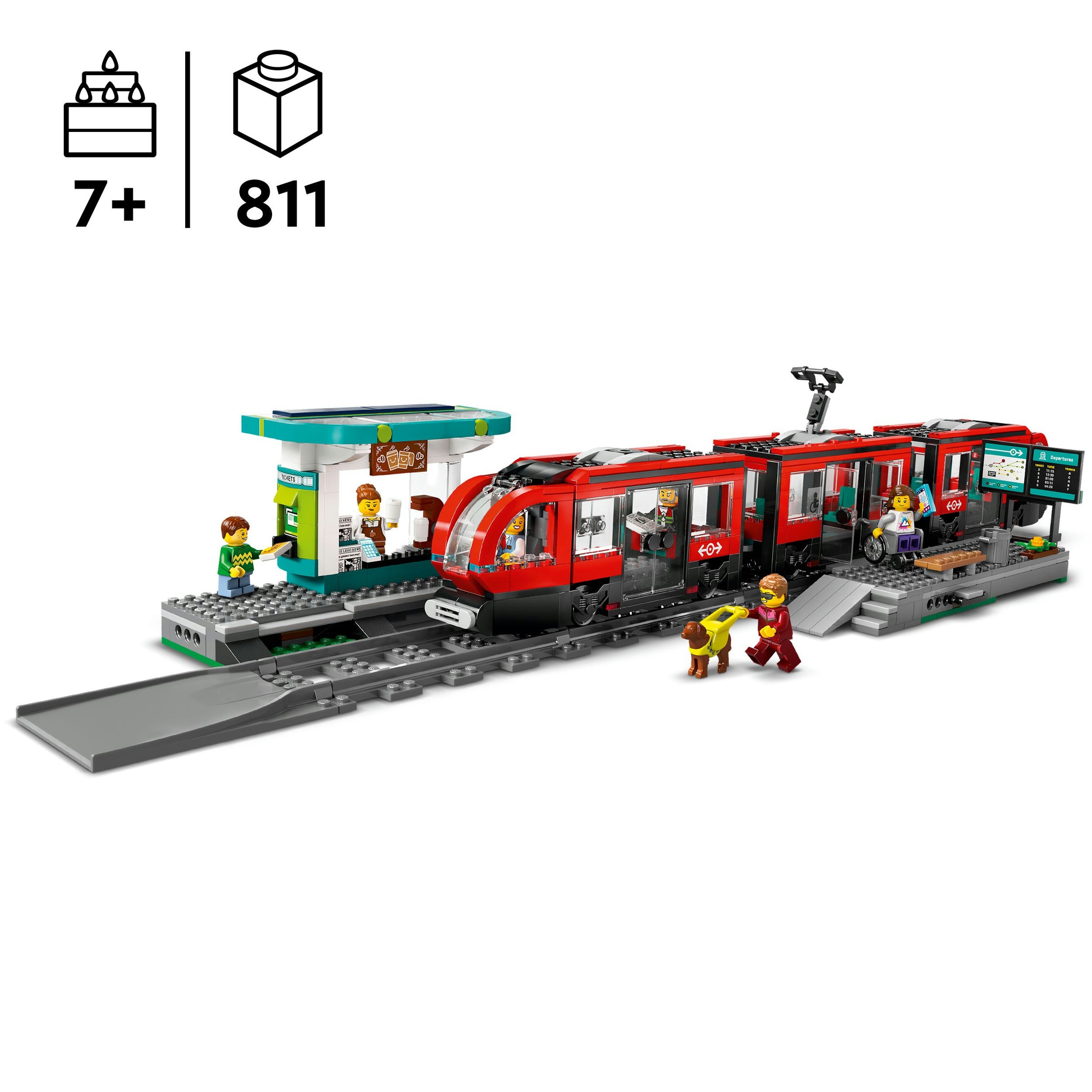 Juego de construcción Tranvía y Estación del Centro LEGO City Trains - 60423 4