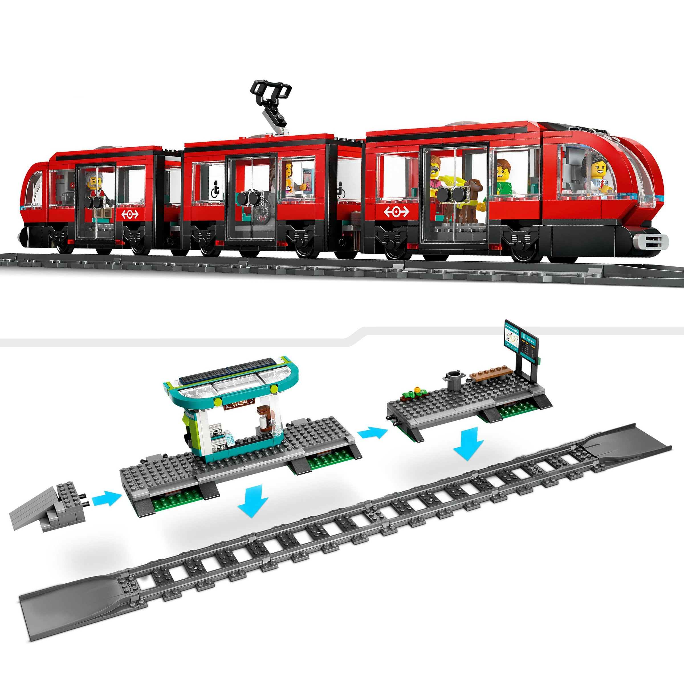 Juego de construcción Tranvía y Estación del Centro LEGO City Trains - 60423 5