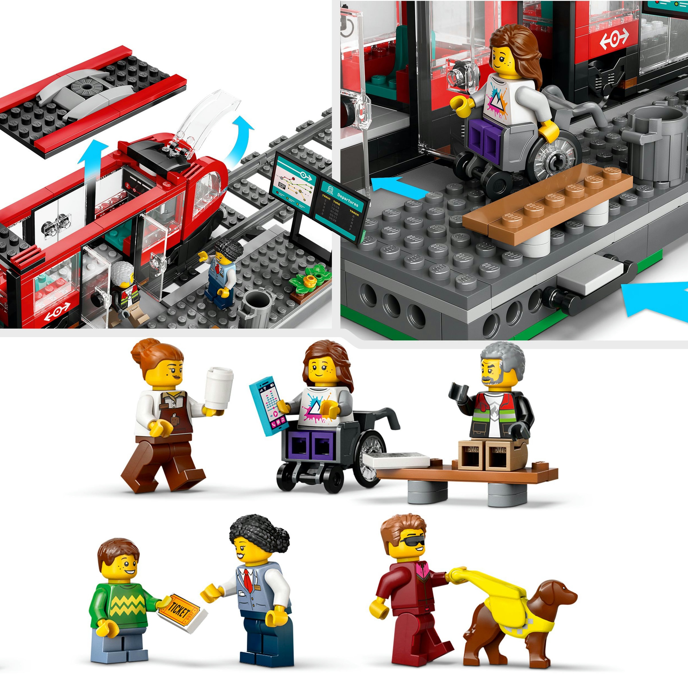 Juego de construcción Tranvía y Estación del Centro LEGO City Trains - 60423 6