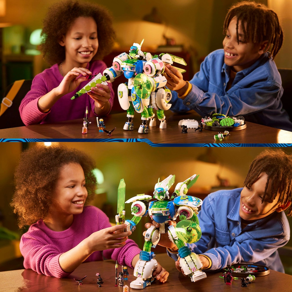 Mateo e Z-Blob. o Robô Cavaleiro de Combate Lego Dreamzzz 3