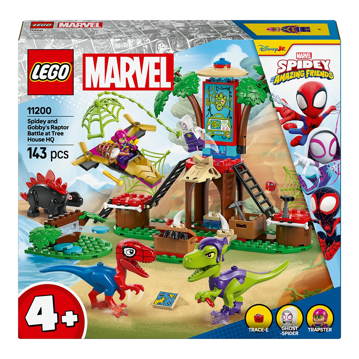 LEGO – Juego de construcción Spidey y Gobby: Batalla de Raptores en la Base de la Casa del Árbol LEGO Marvel.