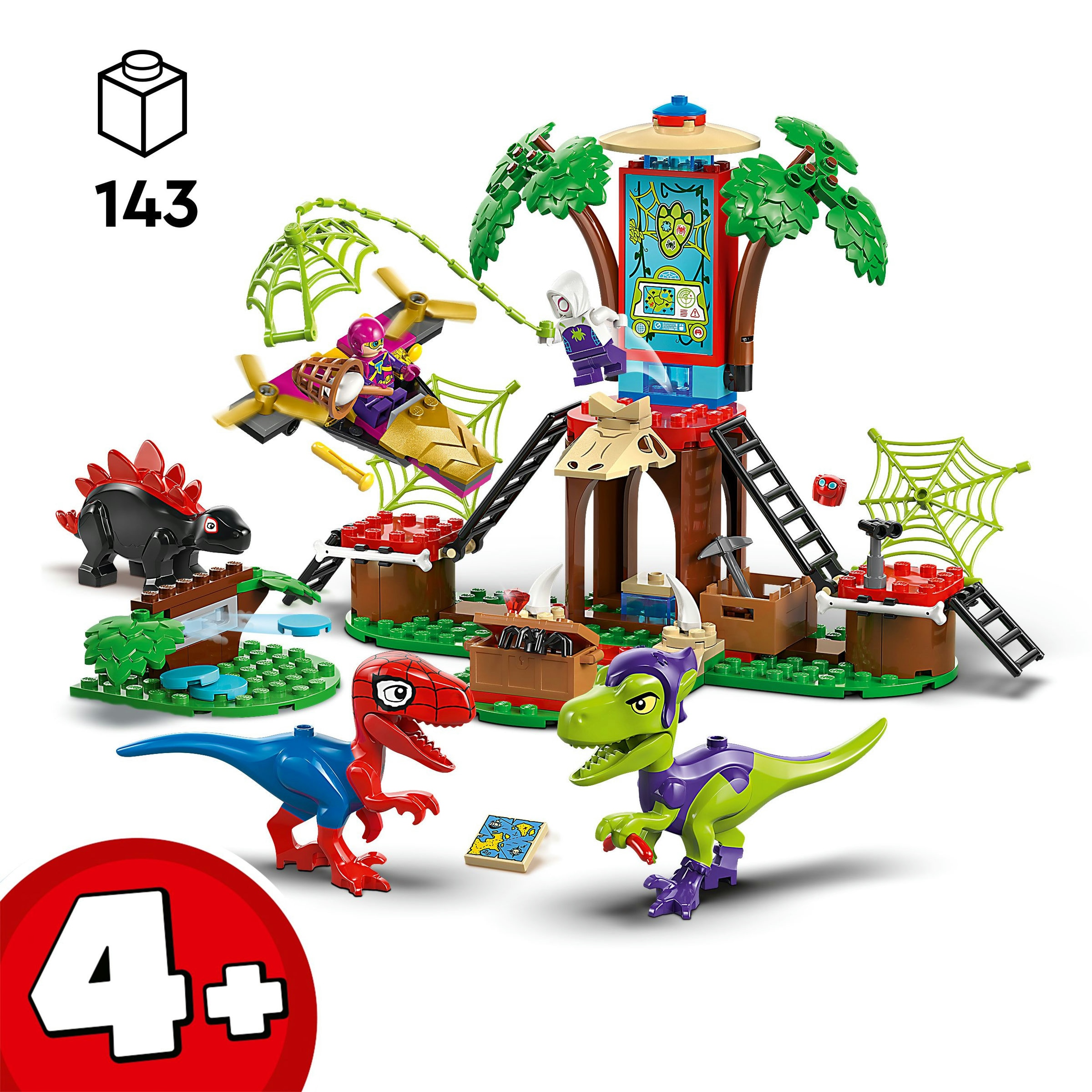 Juego de construcción Spidey y Gobby: Batalla de Raptores en la Base de la Casa del Árbol LEGO Marvel - 11200 4