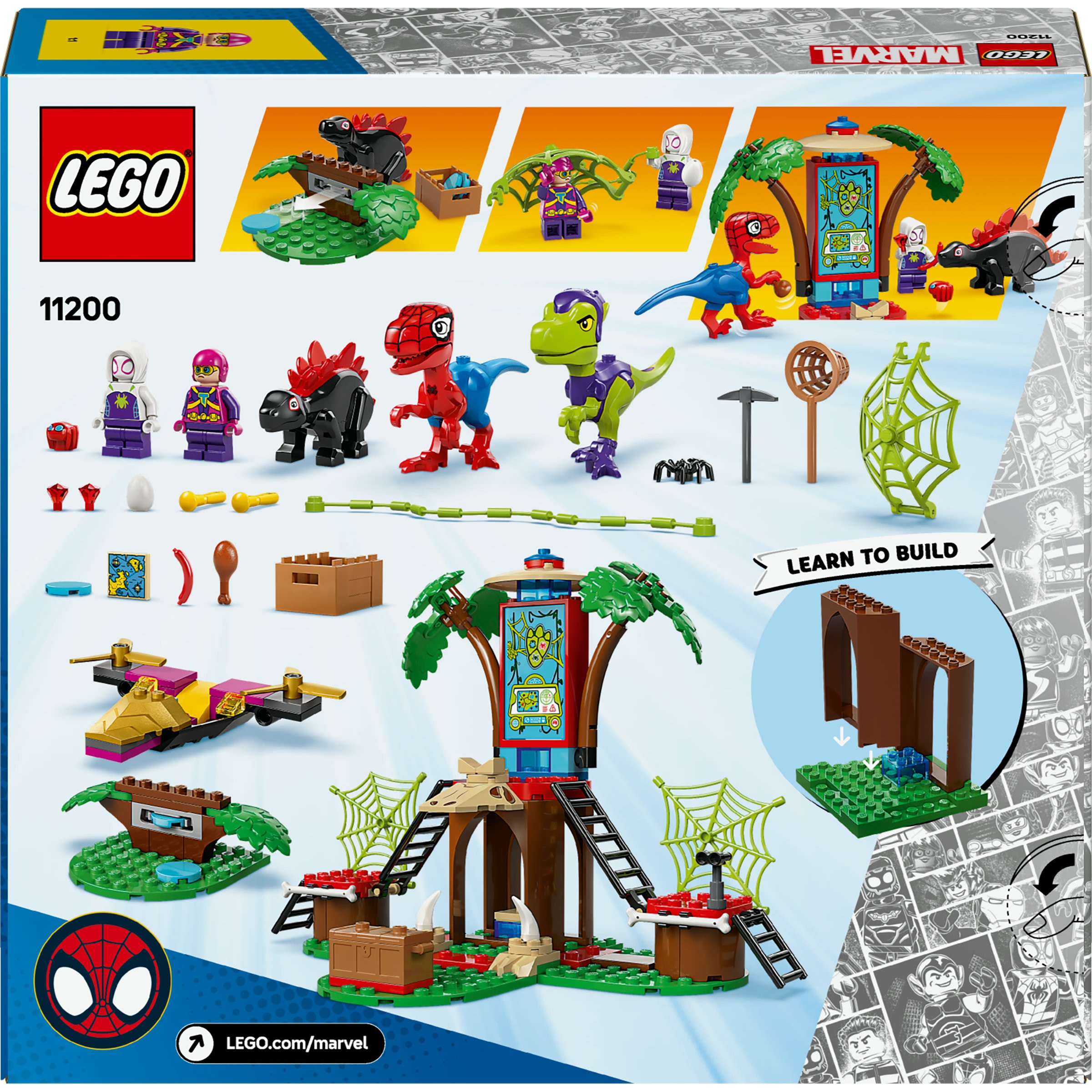 Juego de construcción Spidey y Gobby: Batalla de Raptores en la Base de la Casa del Árbol LEGO Marvel - 11200 9