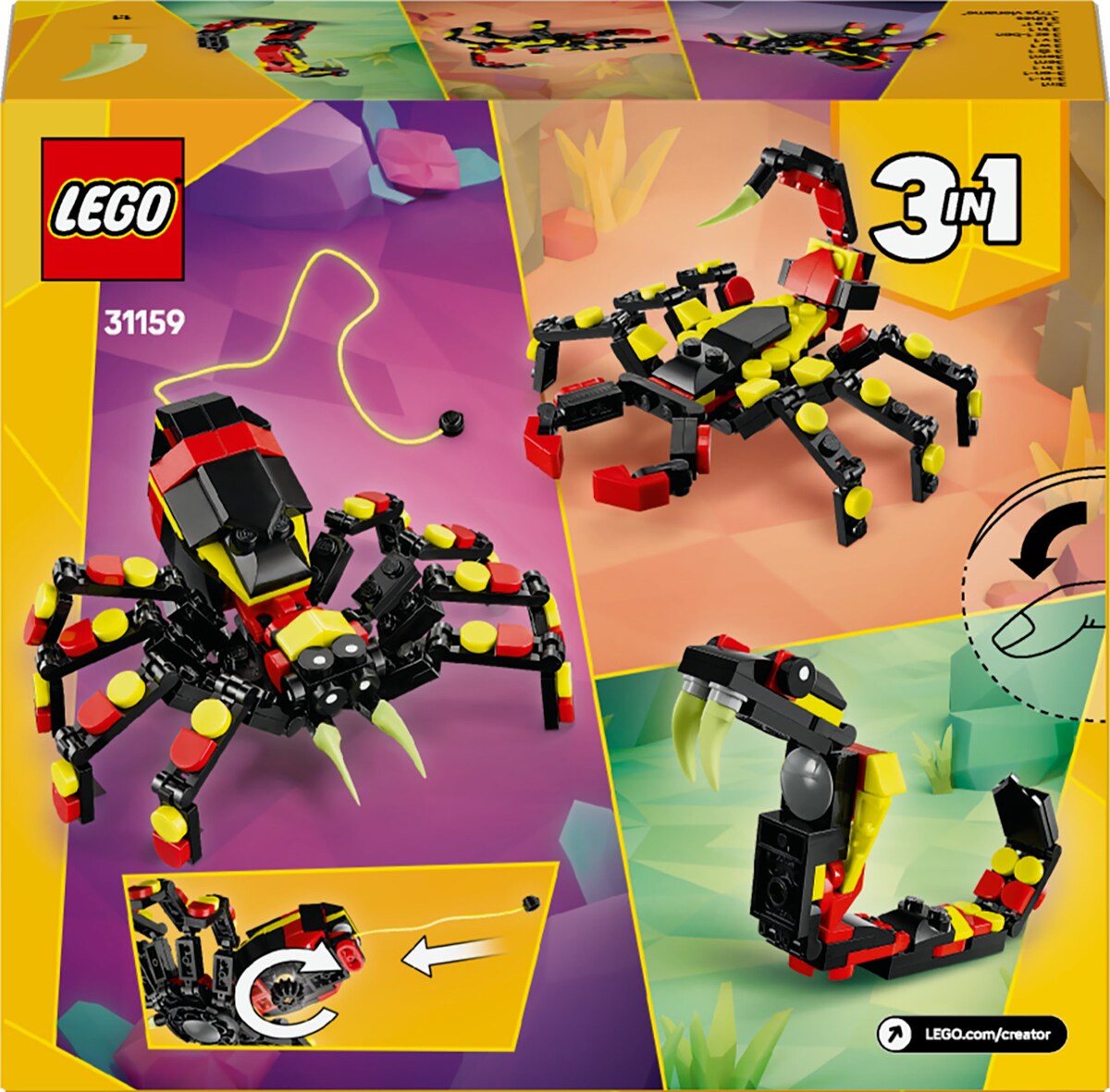 Animais Selvagens: Aranha Surpreendente Lego Creator 9