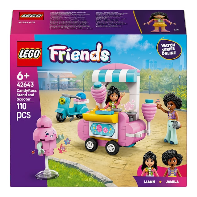 Juego de construcción Puesto de Algodón de Azúcar y Moto LEGO Friends