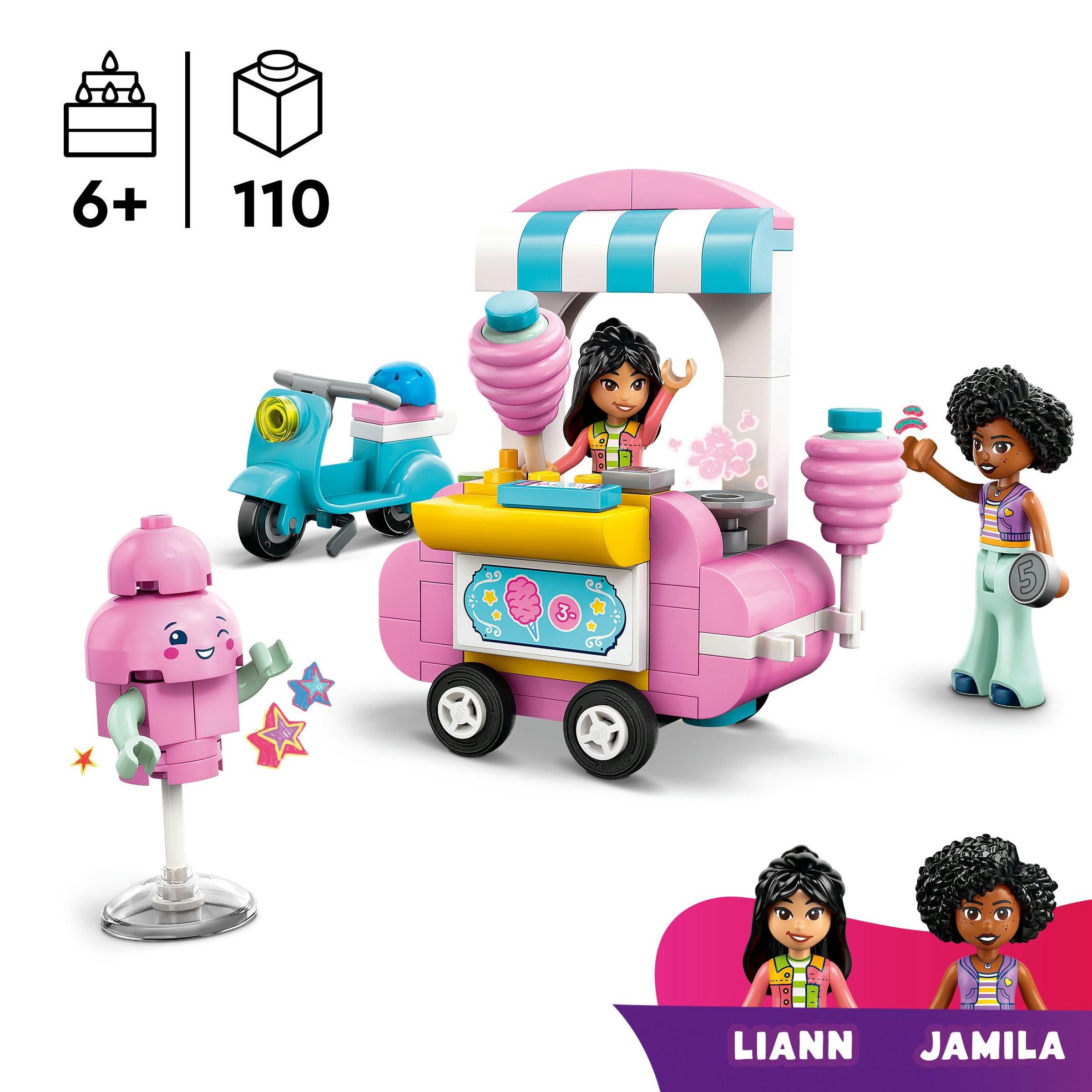Juego de construcción Puesto de Algodón de Azúcar y Moto LEGO Friends - 42643 4