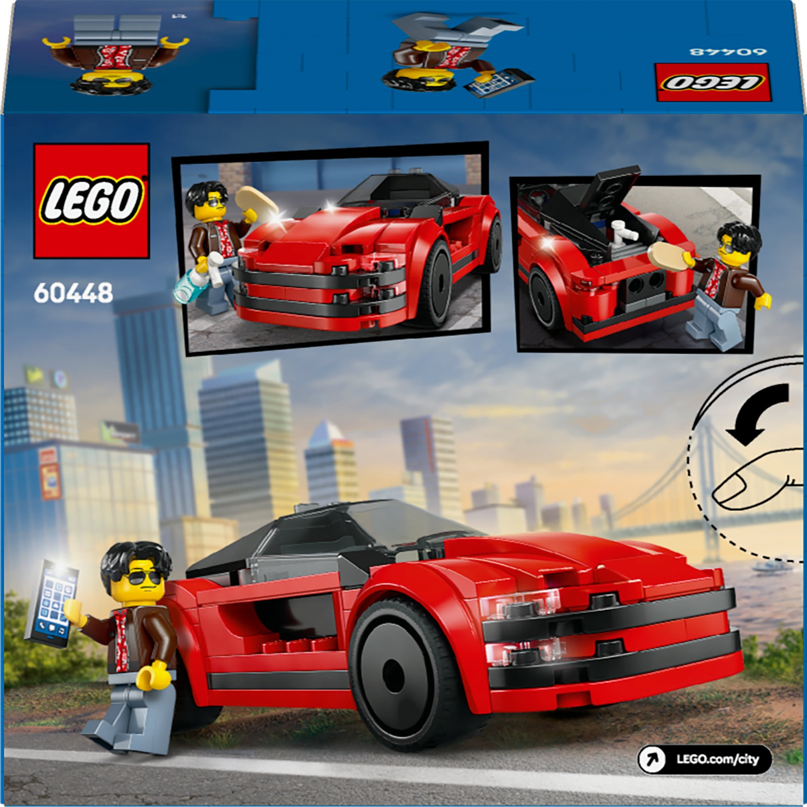 Carro Desportivo Vermelho Lego City 9