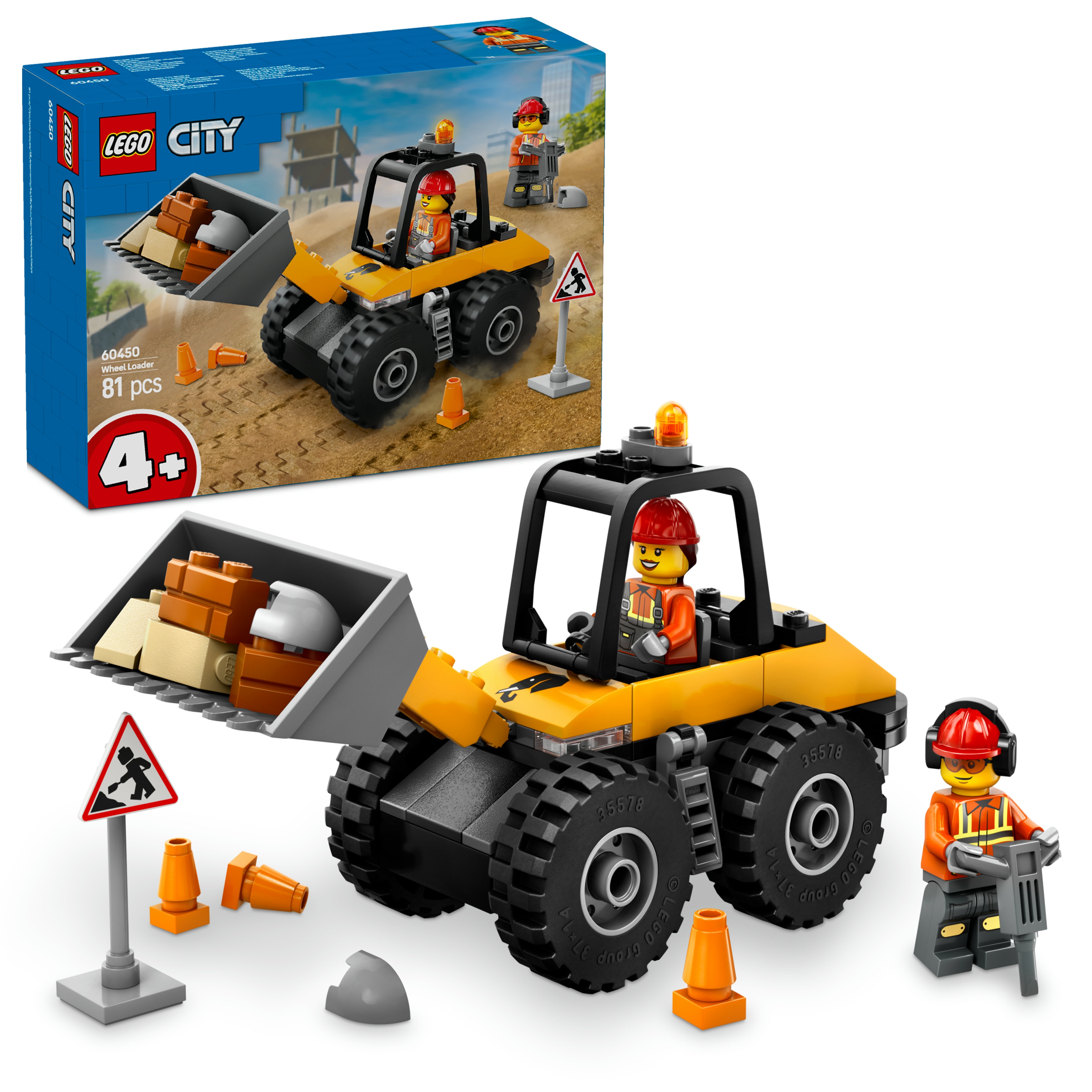 Carregadora de Rodas de Construção Amarela Lego City 5