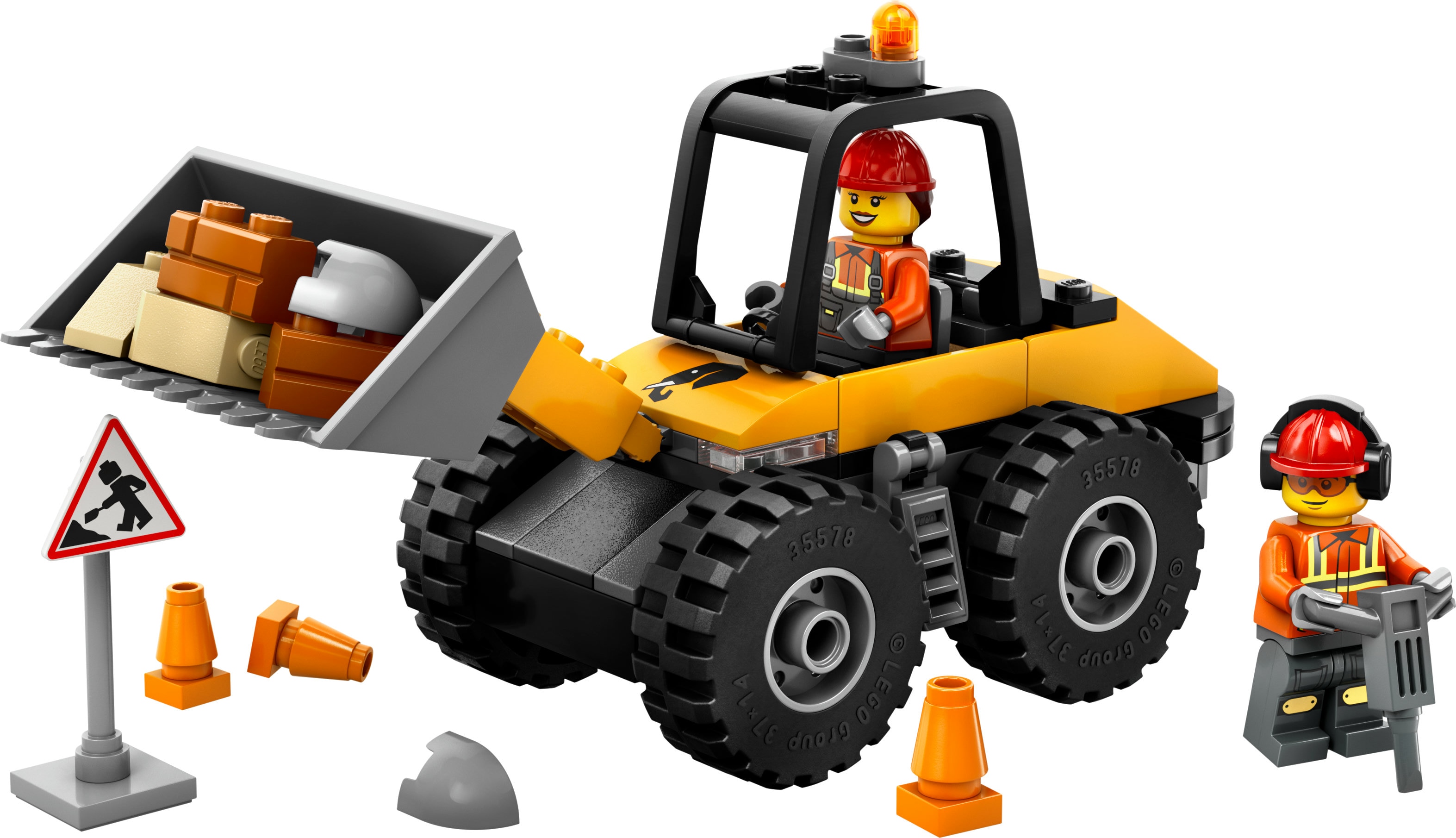 Carregadora de Rodas de Construção Amarela Lego City 7