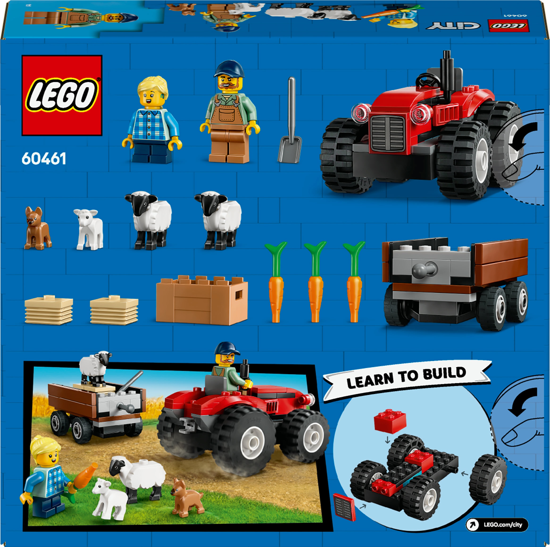 Juego de construcción Tractor Rojo con Remolque y Oveja LEGO City - 60461 9