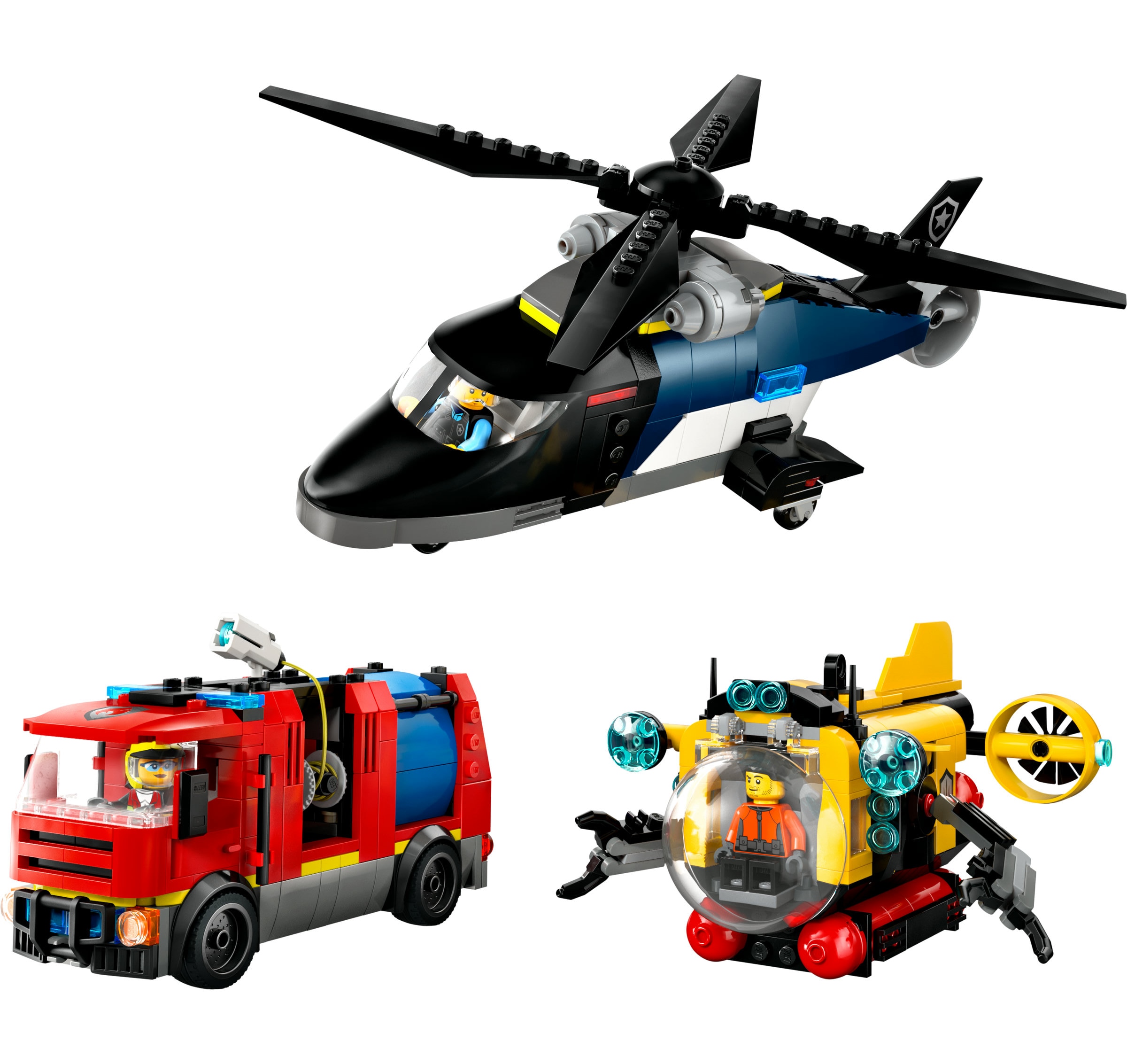 Juego de construcción Remix: Helicóptero, Camión de Bomberos y Submarino LEGO City - 60462 9