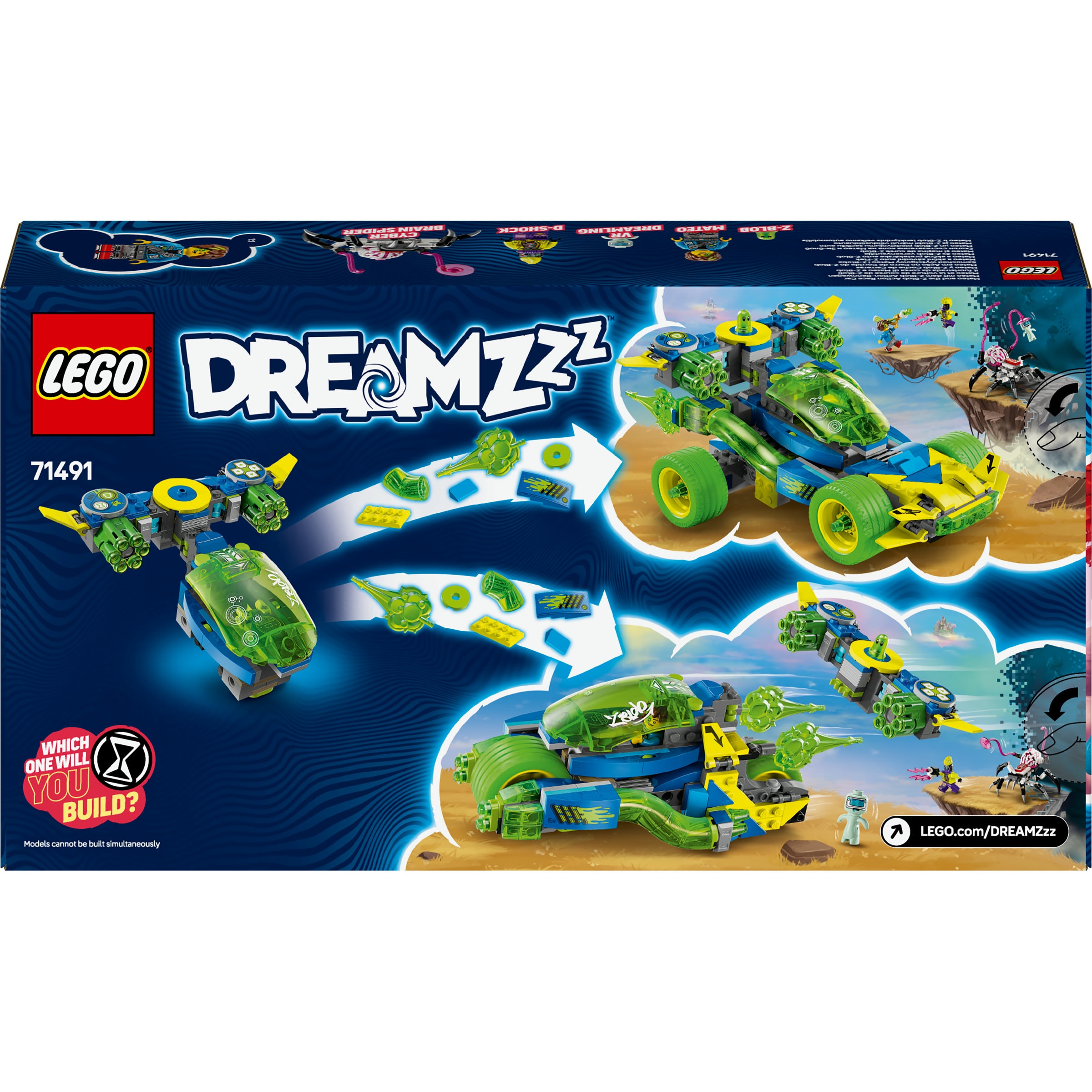 Mateo em Ação no Carro de Corrida do Z-Blob Lego Dreamzzz 10