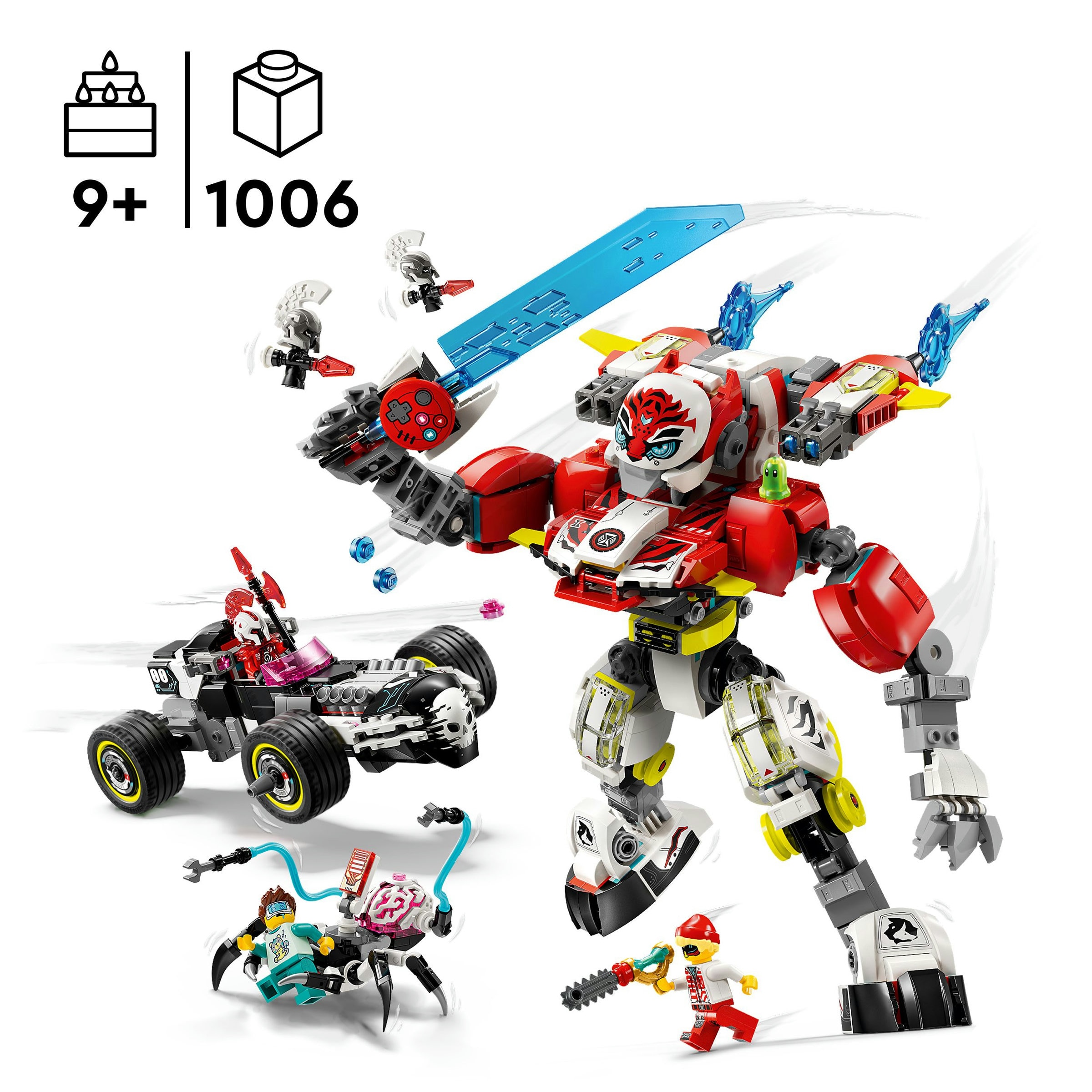 Tigre Robô do Cooper e Hot Rod do Zero Lego Dreamzzz 4