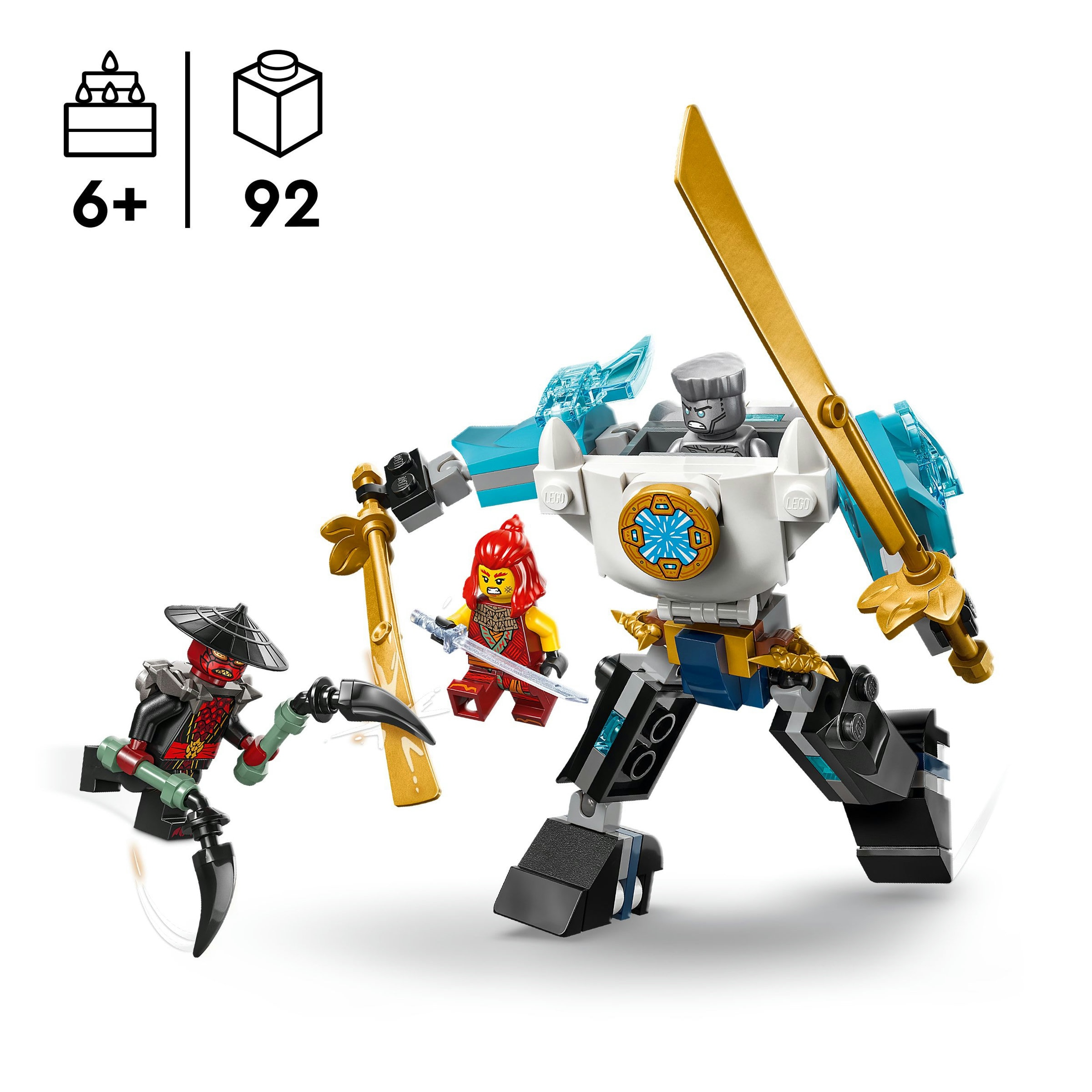 Juego de construcción Armadura Robótica de Combate de Zane LEGO Ninjago - 71827 4