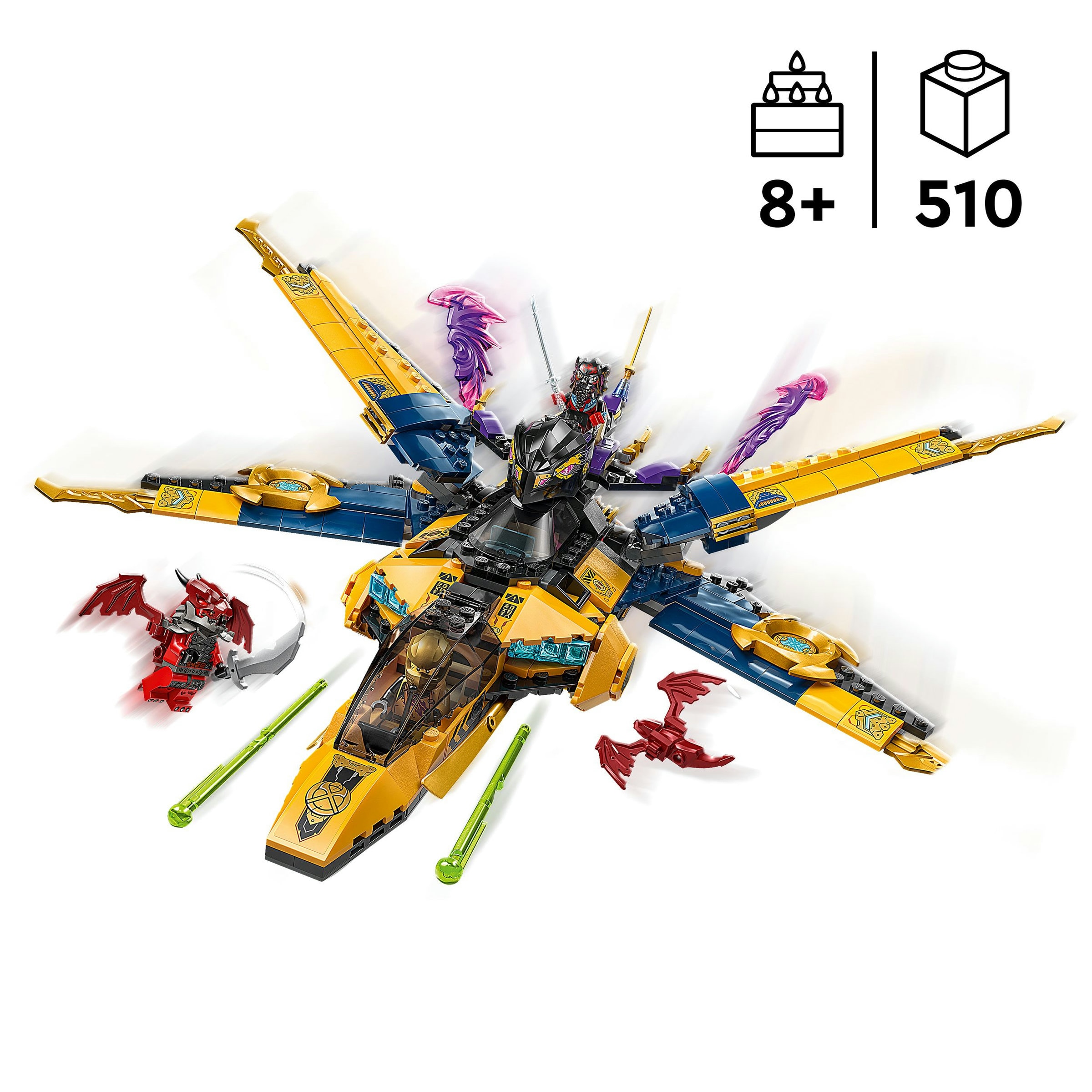 Juego de construcción Super Jet de la Tormenta de Ras y Arin LEGO Ninjago - 71833 4