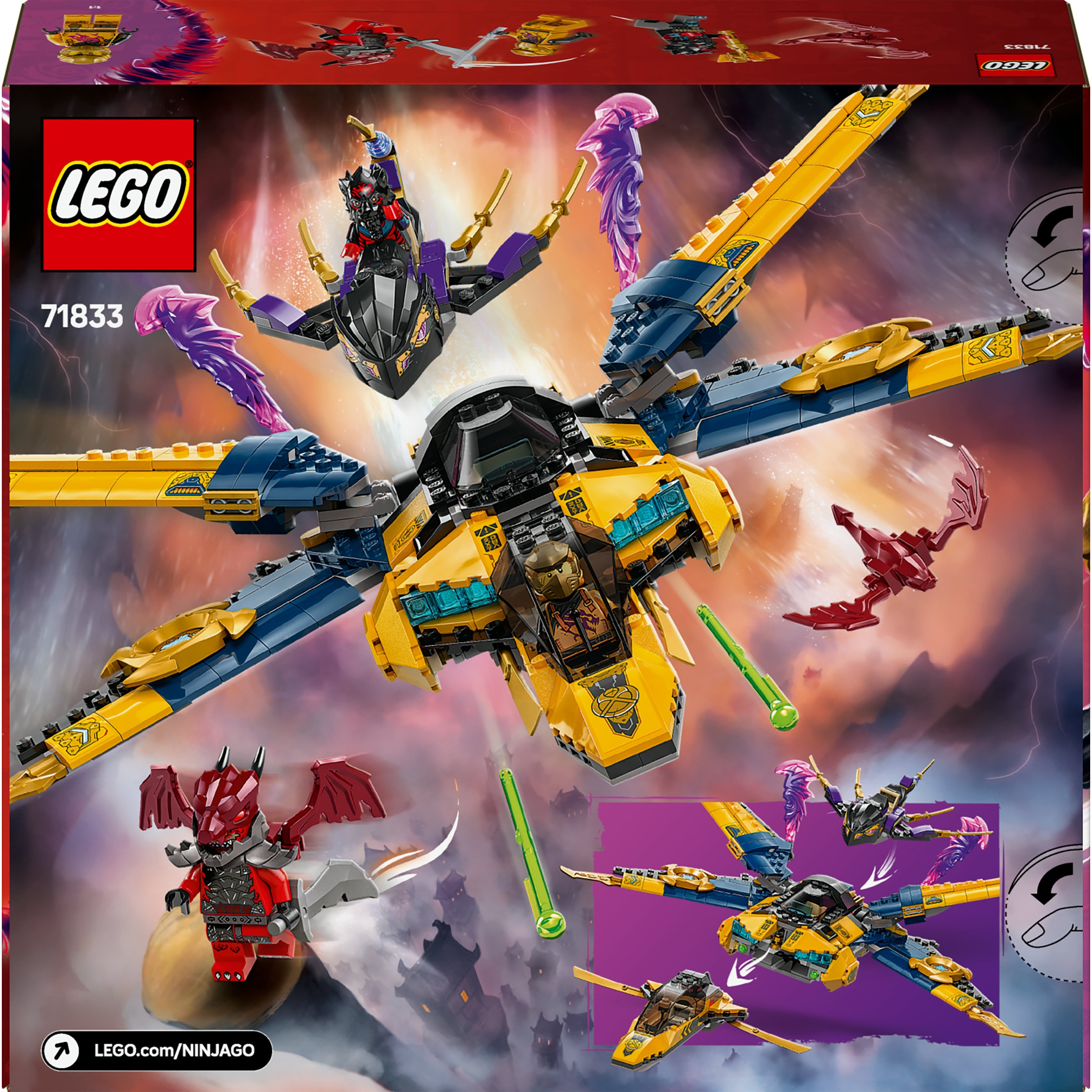 Juego de construcción Super Jet de la Tormenta de Ras y Arin LEGO Ninjago - 71833 9