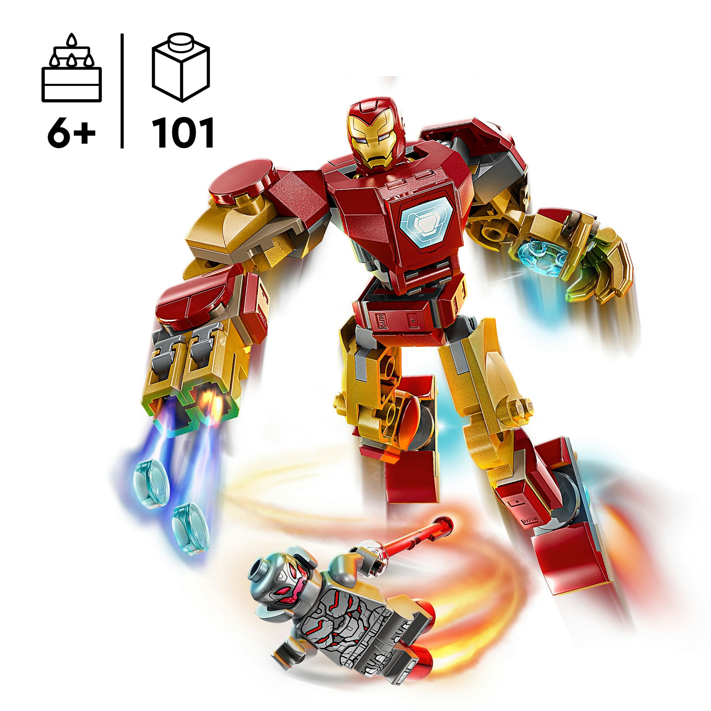 Juego de construcción Armadura Robótica de Iron Man vs. Ultrón LEGO Marvel - 76307 4
