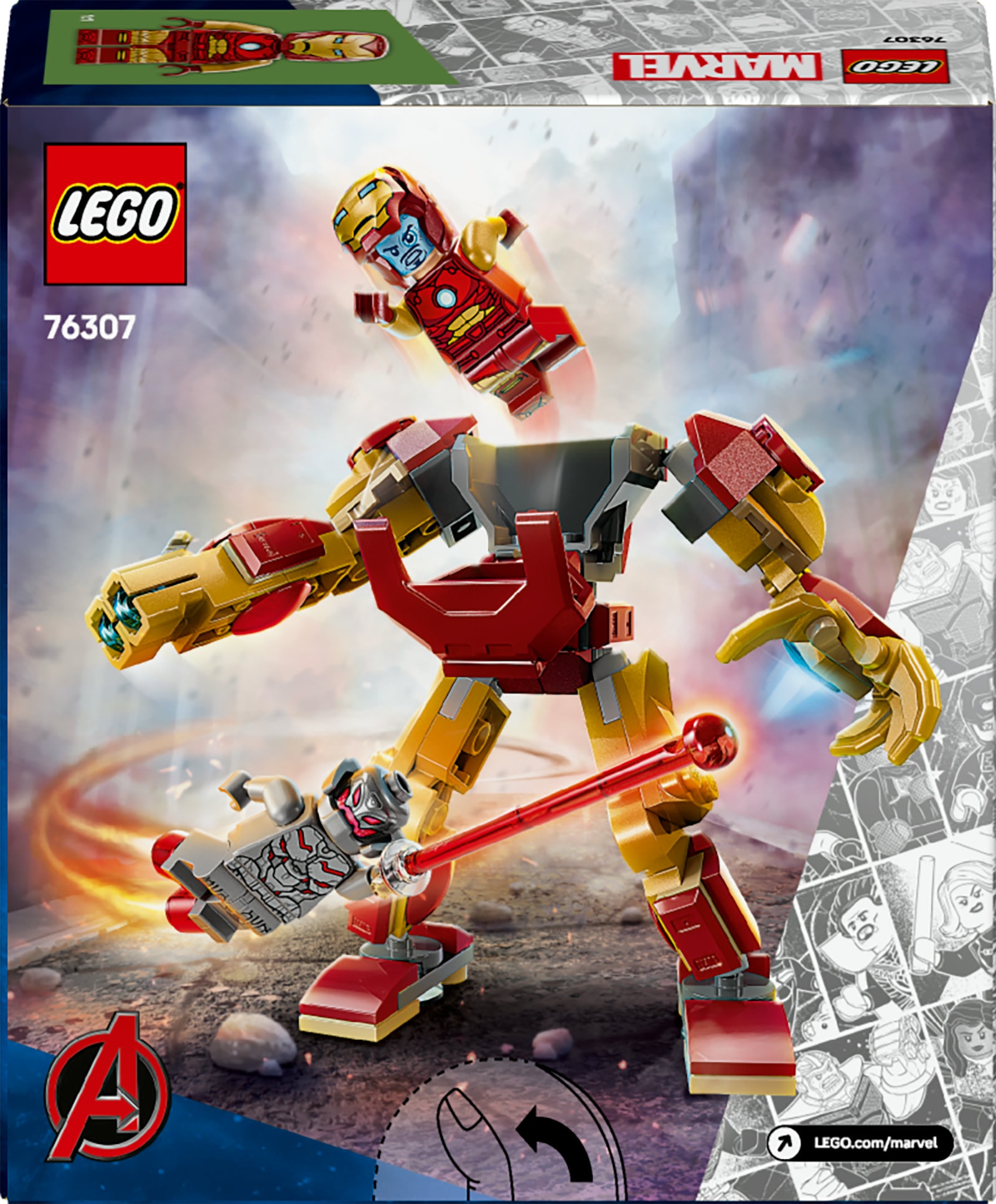 Juego de construcción Armadura Robótica de Iron Man vs. Ultrón LEGO Marvel - 76307 9