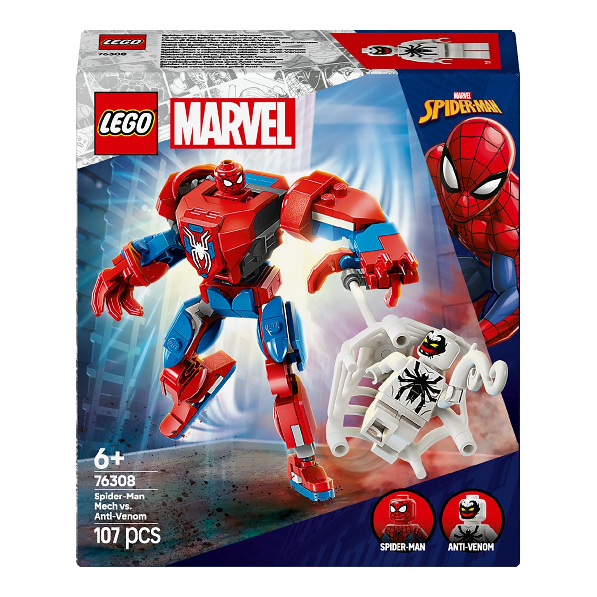 Imagen 0 de Juego de construcción Armadura Robótica de Spider-Man vs. el Anti-Venom LEGO Marvel - 76308