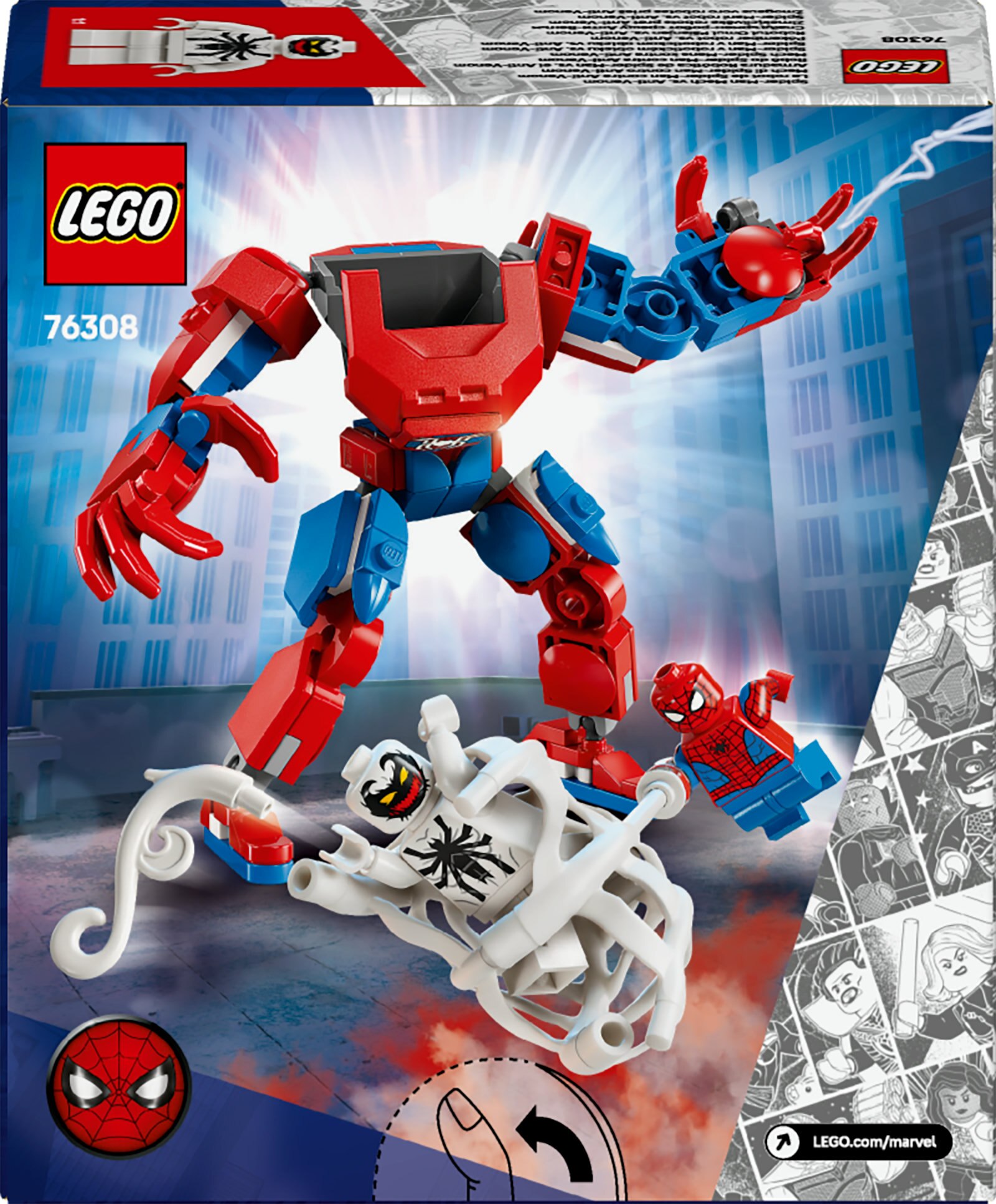 Juego de construcción Armadura Robótica de Spider-Man vs. el Anti-Venom LEGO Marvel - 76308 9