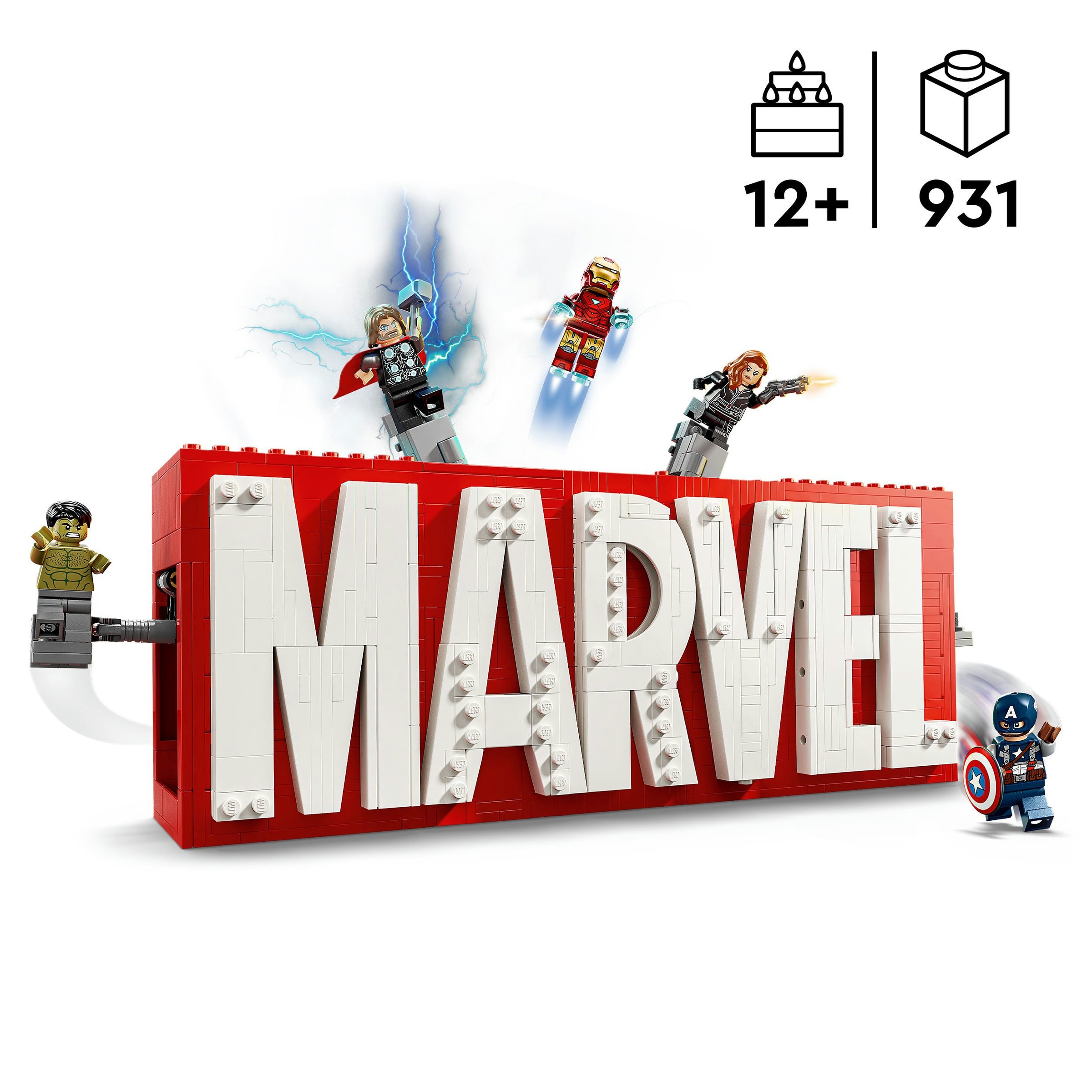 Logótipo MARVEL e Minifiguras MARVEL 3