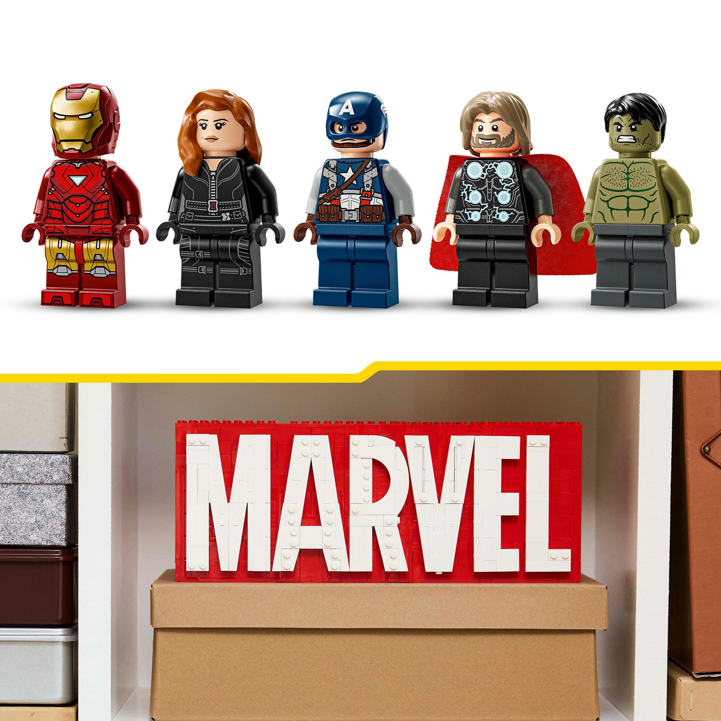 Logótipo MARVEL e Minifiguras MARVEL 5