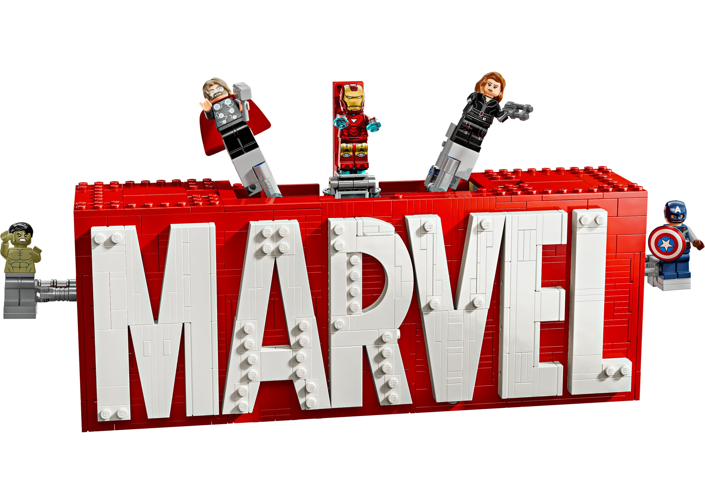 Logótipo MARVEL e Minifiguras MARVEL 7