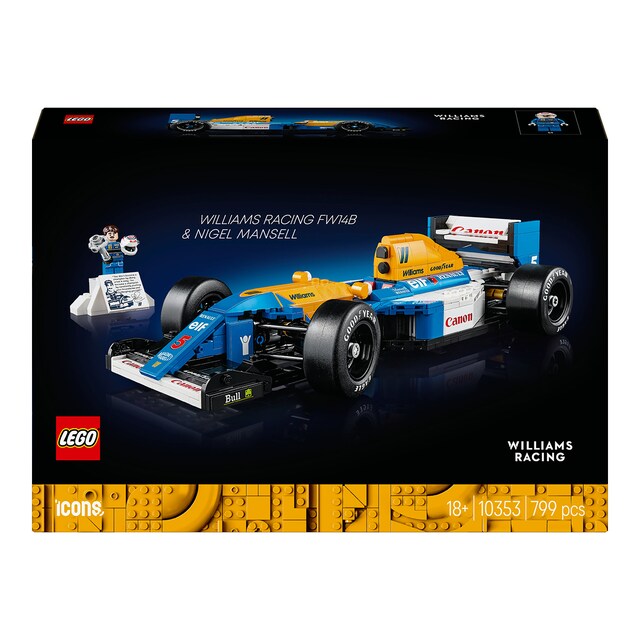 Imagen 0 de Juego de construcción Williams Racing FW14B y Nigel Mansell LEGO Icons - 10353