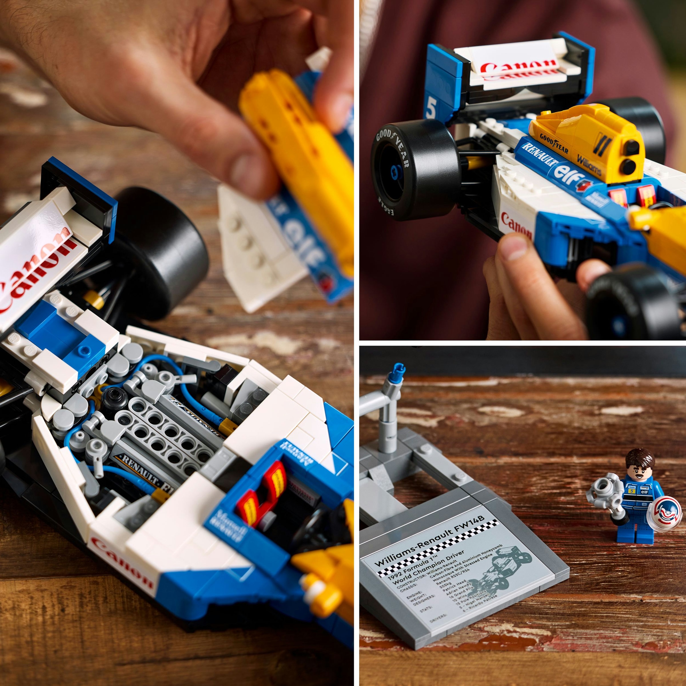 Juego de construcción Williams Racing FW14B y Nigel Mansell LEGO Icons - 10353 8