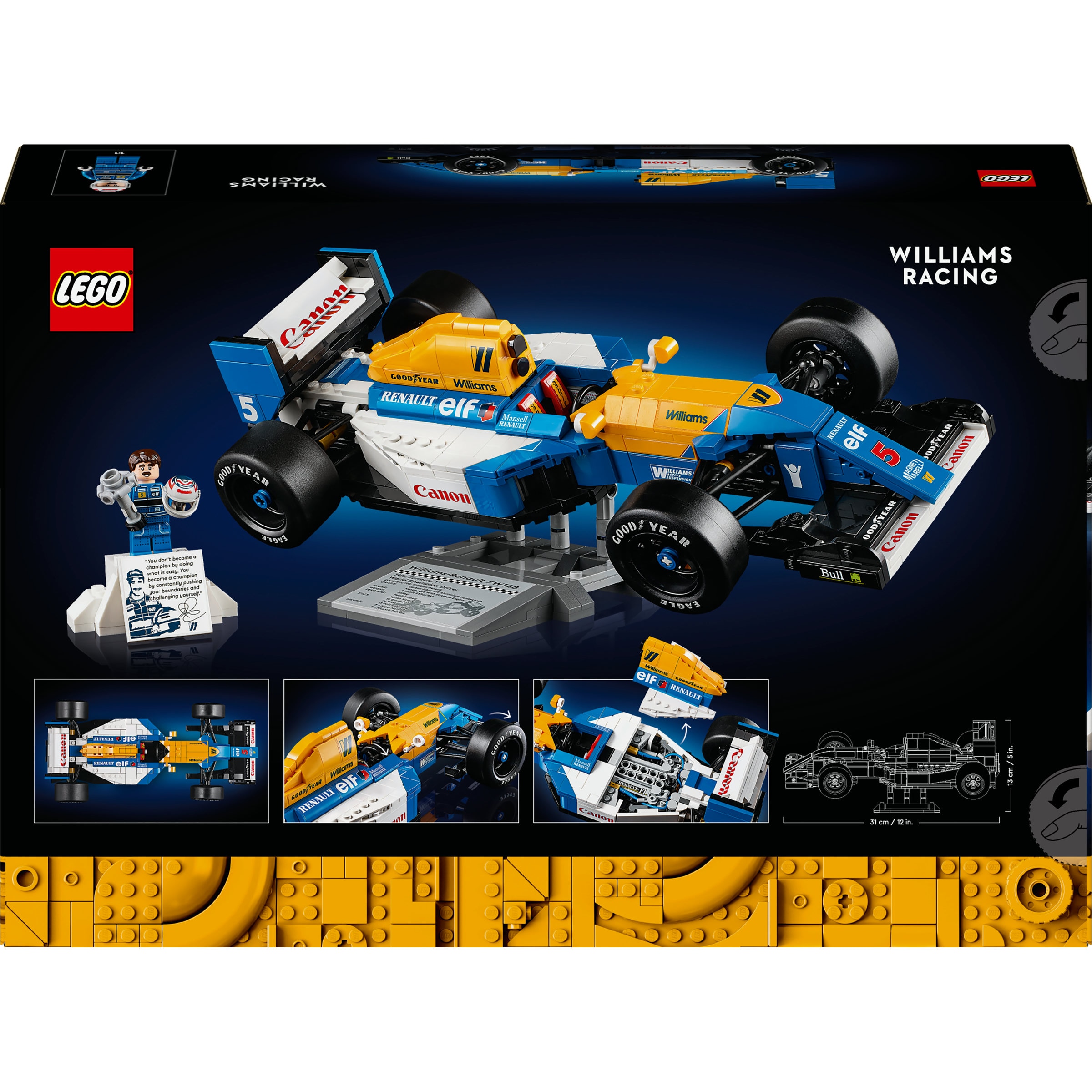 Juego de construcción Williams Racing FW14B y Nigel Mansell LEGO Icons - 10353 10
