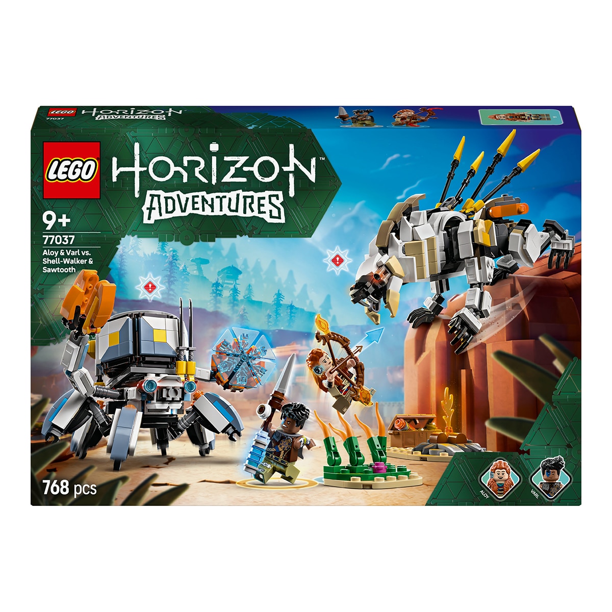 LEGO – Juego de construcción Aloy y Varl vs. Cangrejo y Dientes Serrados Lego Horizon.