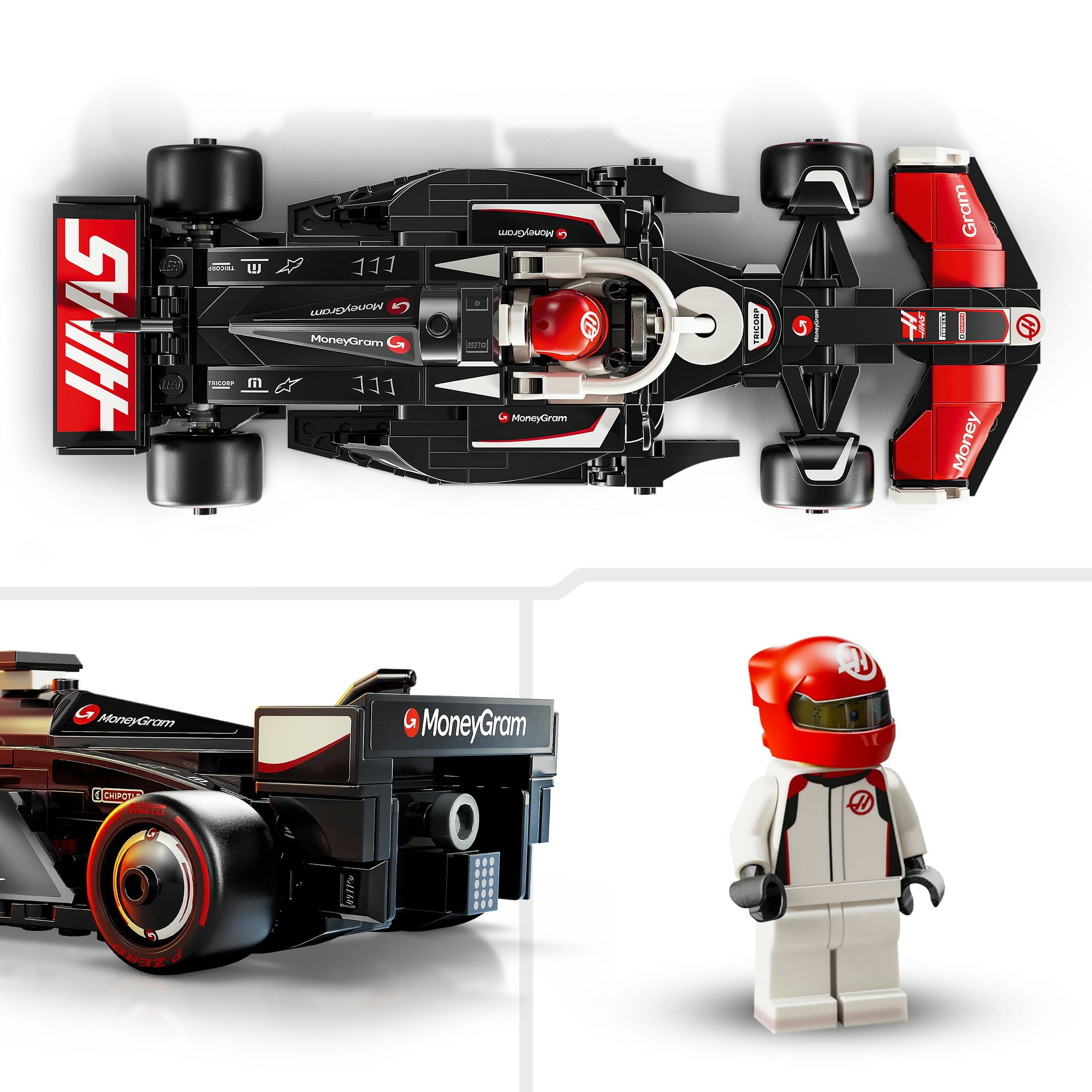 Juego de construcción Coche de Carreras MoneyGram Haas F1® Team VF-24 LEGO Speed Champions - 77250 5