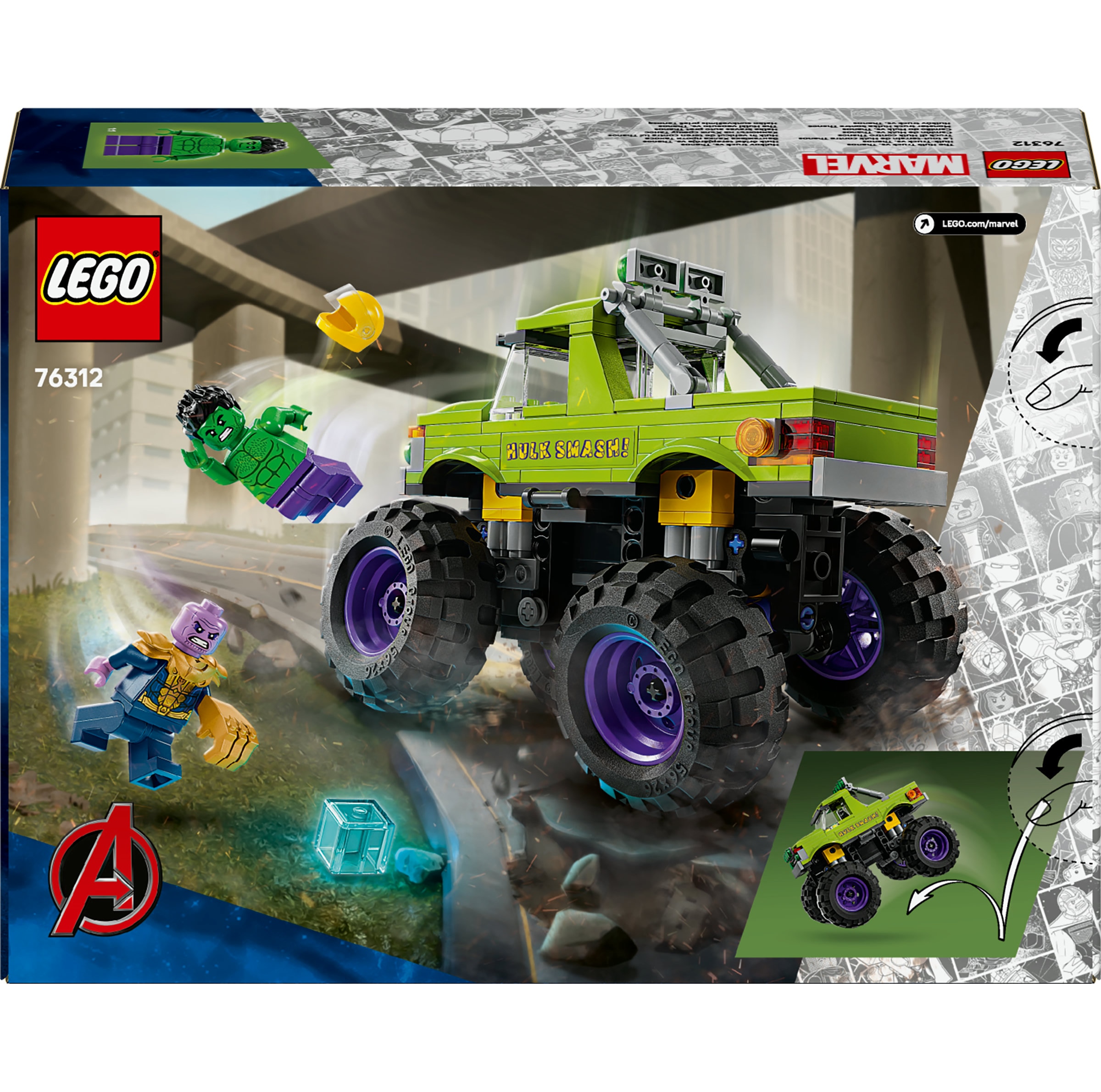 Juego de Construcción Camión de Hulk vs. Thanos Marvel LEGO - 76312 8